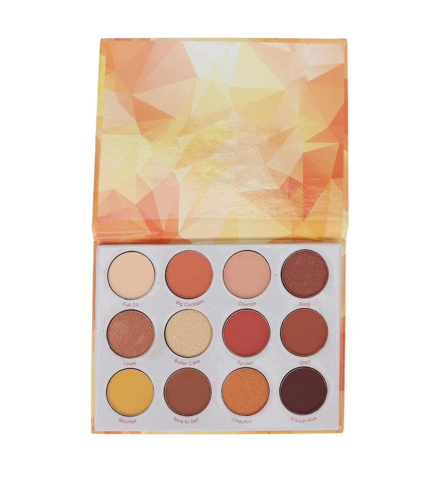 Makeup Palette Warm Tone Colors 12 Colors Eyeshadow Plattet for Wedding Party Office - Buy Online on SooperMarket.com