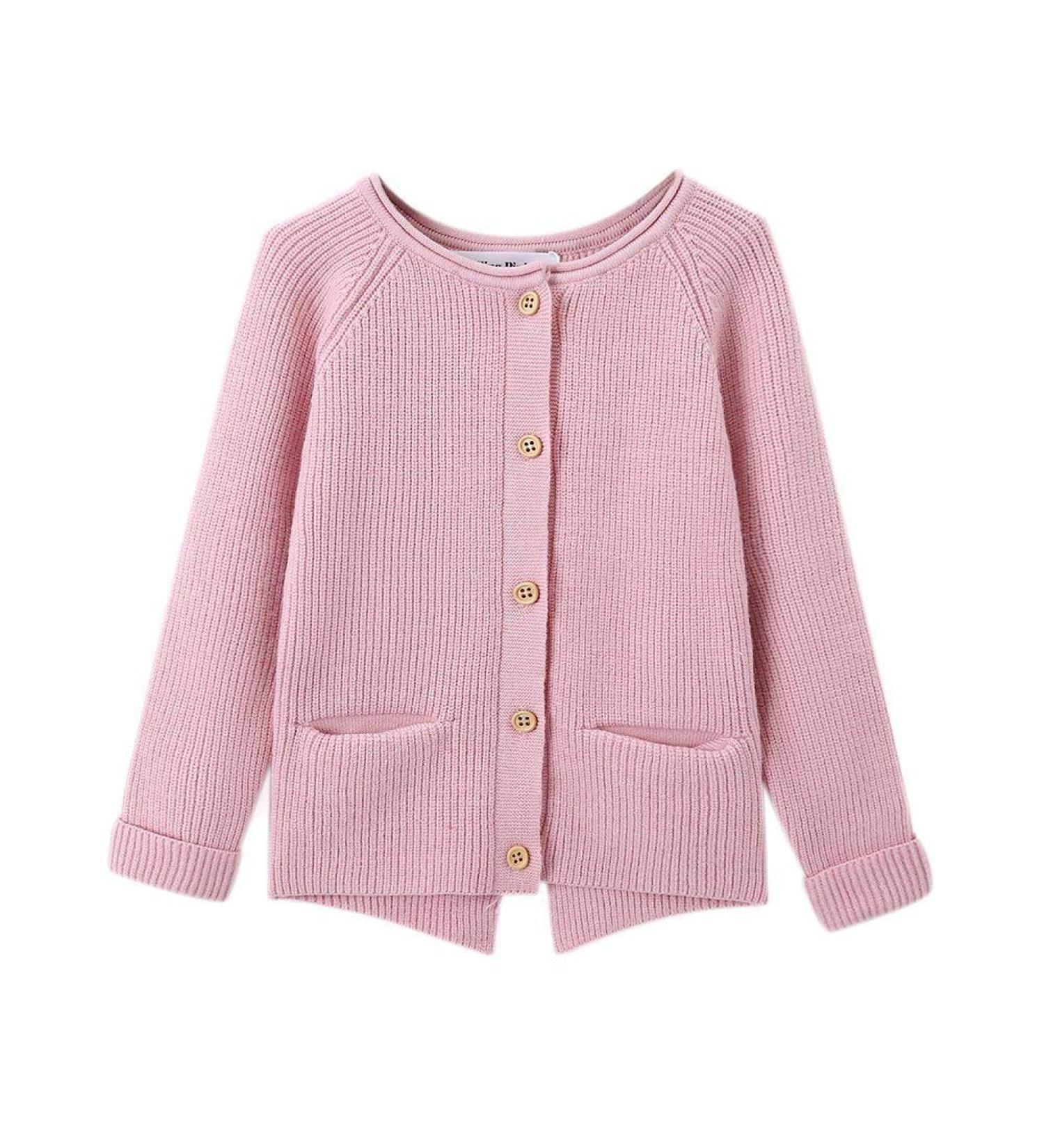 SMILING PINKER Toddler Girls Knit Cardigan - Soft & Warm Sweater with Pockets - Pink (6 Years) - Buy Online on SooperMarket.com