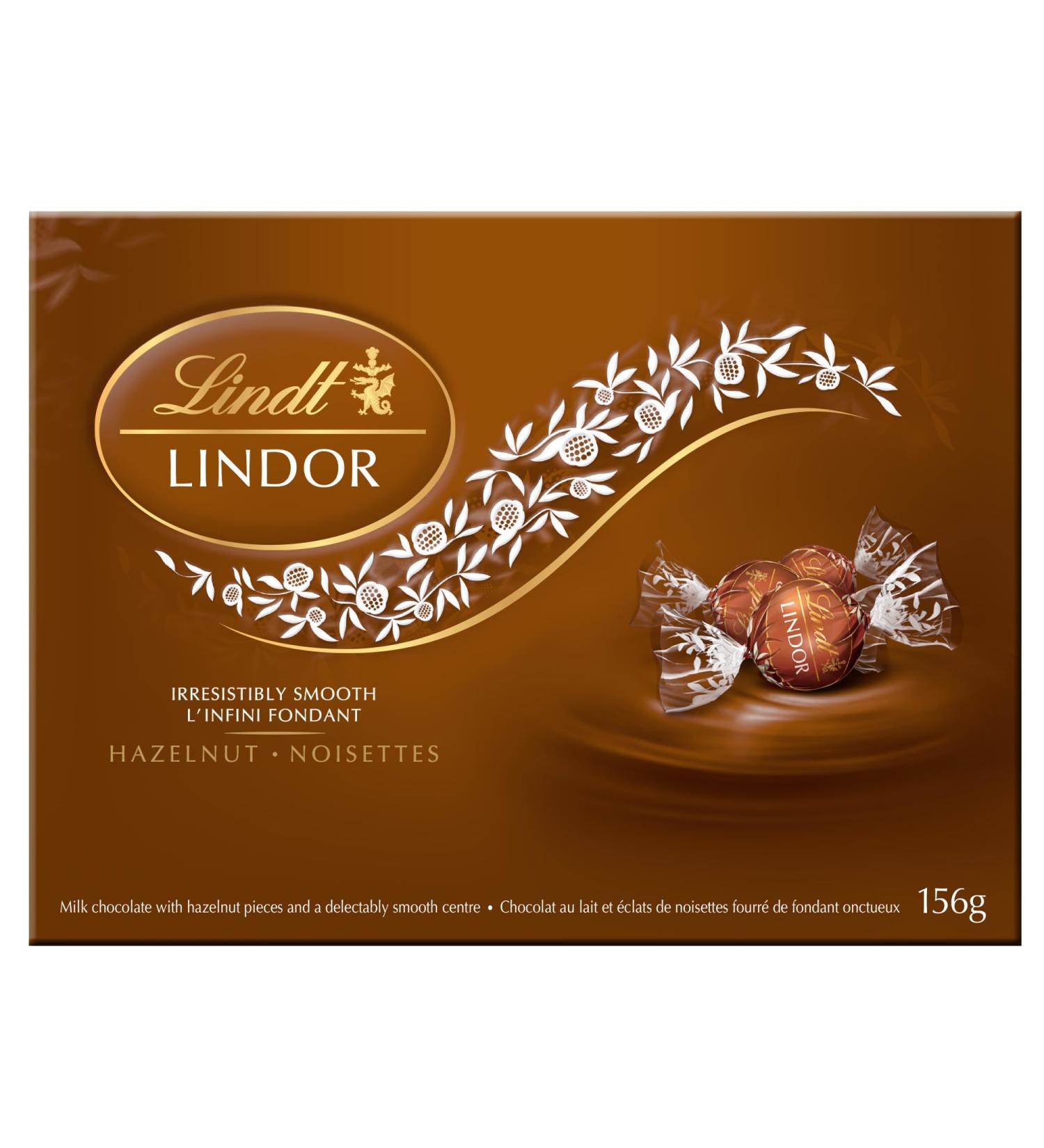 Lindt LINDOR Hazelnut Milk Chocolate Truffles Gift Box 156-Gram Box Chocolate Gift Box Perfect for Gifting - Buy Online on SooperMarket.com