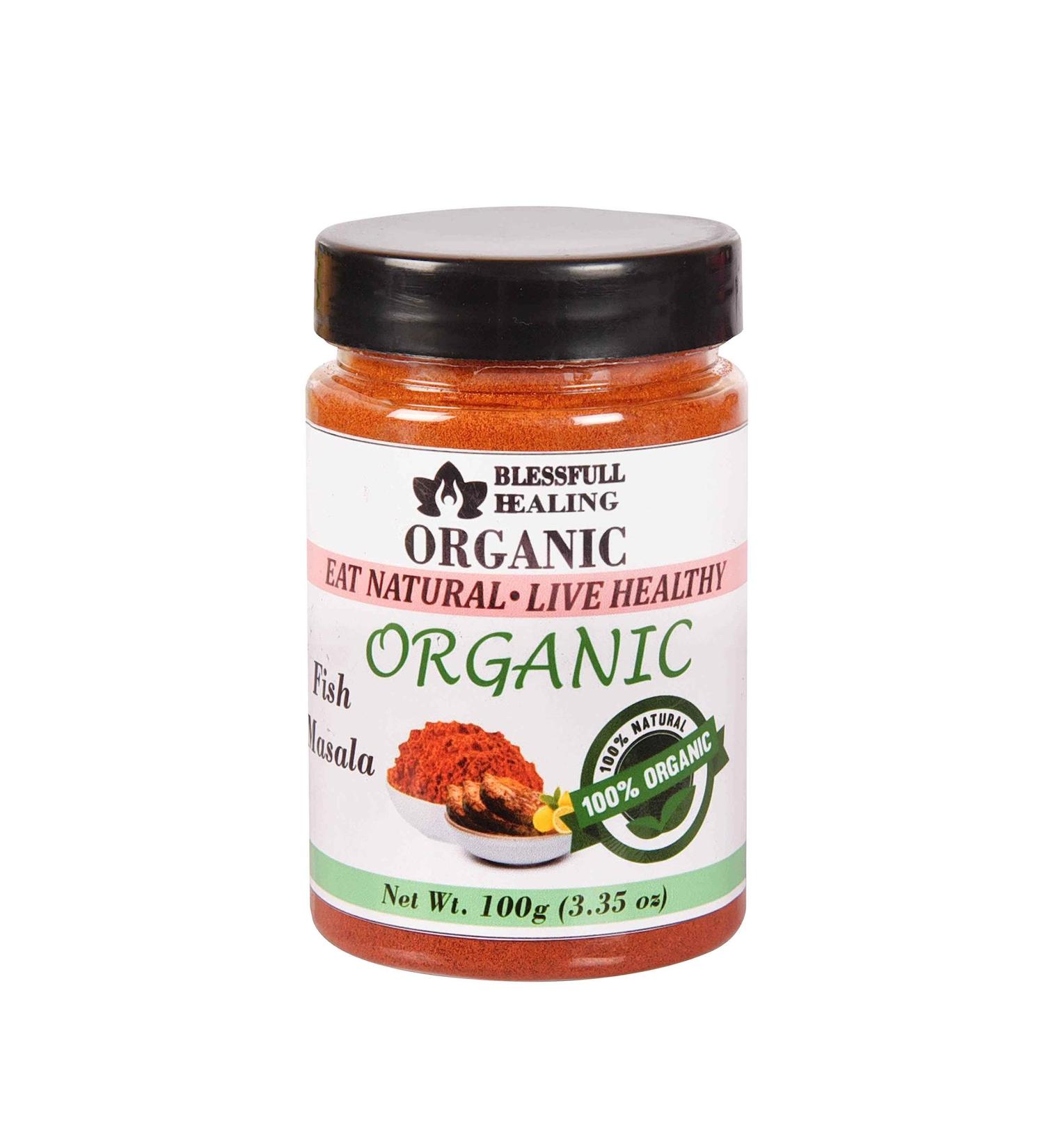 Blessfull Healing Organic Fish Masala 100 Gram Airtight Container (Packing May Vary) 100 Gram 3.35 oz - Buy Online on SooperMarket.com