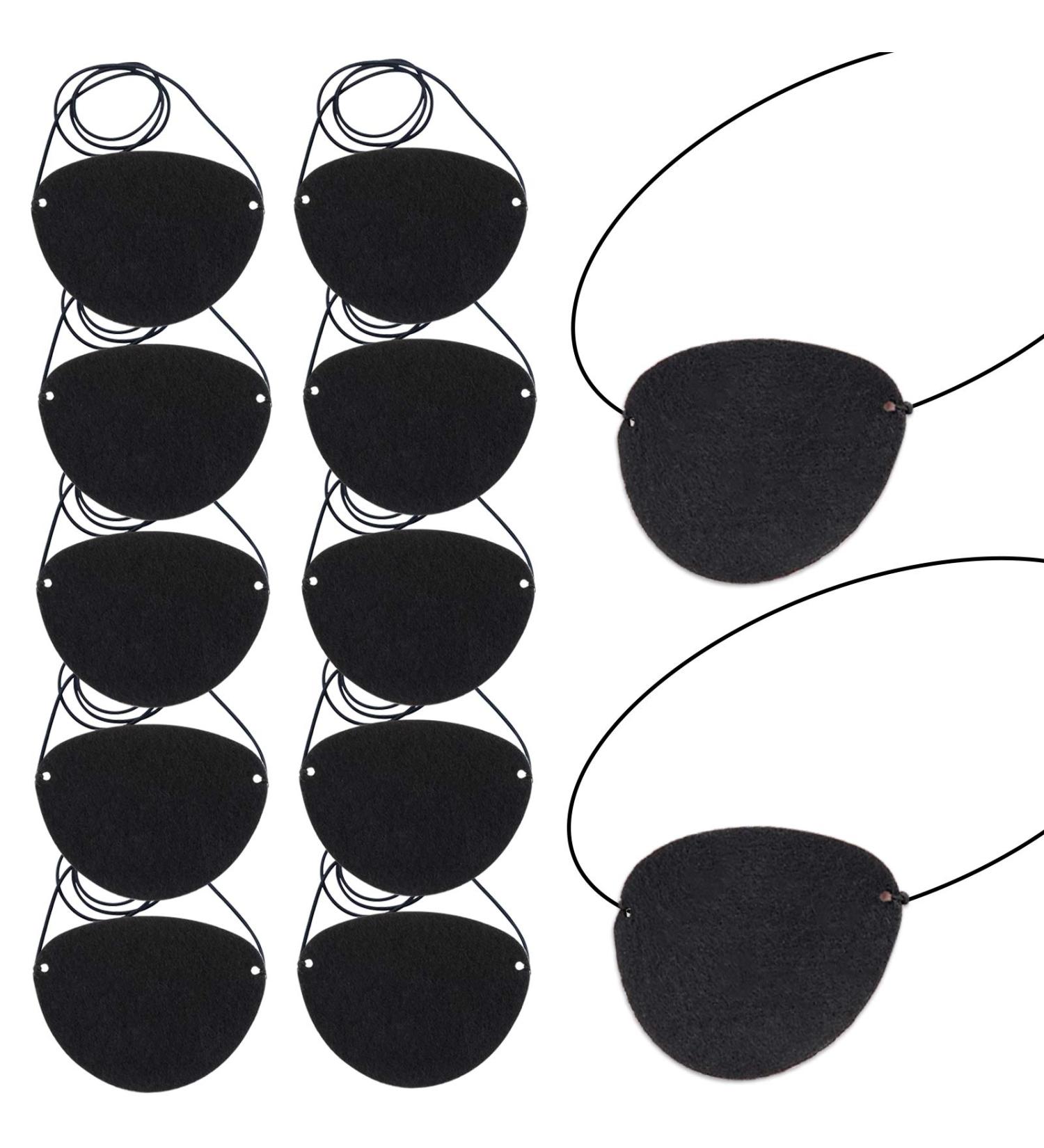 YGDZ 12pcs Soft Felt Eye Patches for Lazy Eye - Adjustable Eye Mask for Adults & Kids - Black - Buy Online on SooperMarket.com