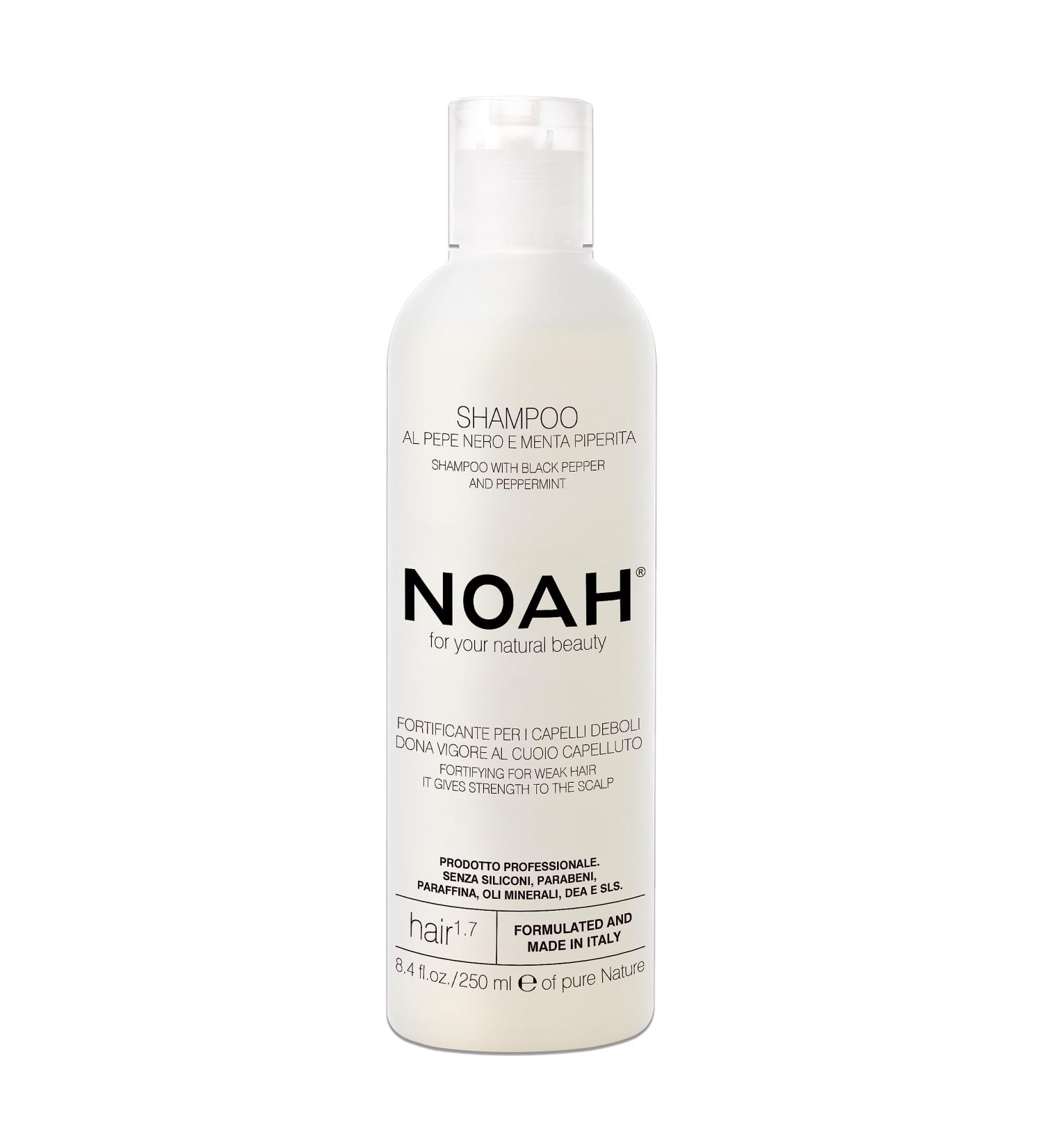 Buy Noah 1.7 Fortifying Shampoo Black Pepper & Peppermint | Natural Vegan Cruelty-Free Scalp Exfoliating Shampoo 8.45 fl. oz - Buy Online on SooperMarket.com
