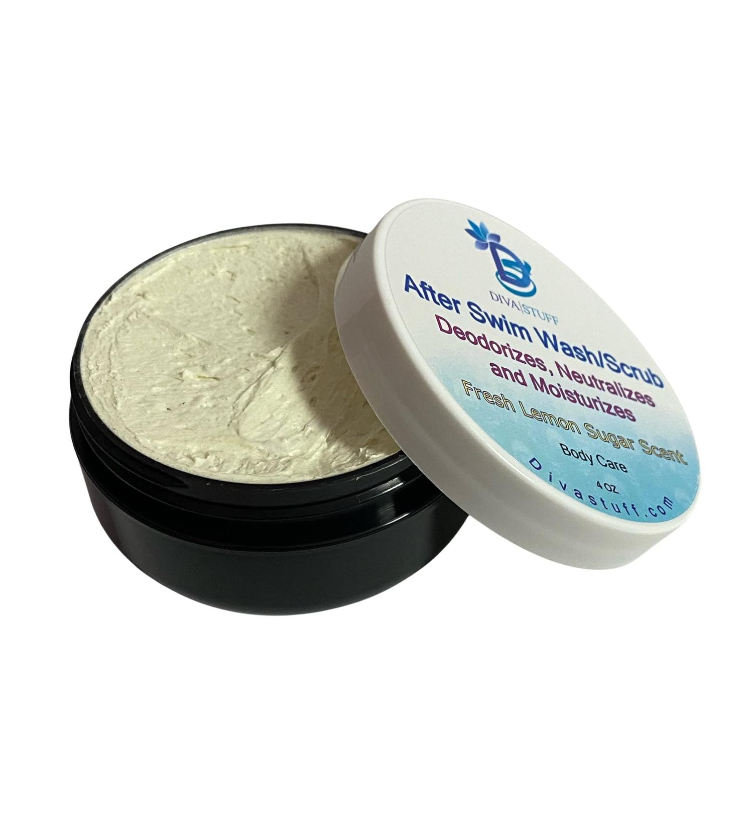 After Swim Wash & Scrub - Deodorizes Moisturizes & Eliminates Chlorine Smell | Fresh Lemon Sugar Scent | International Shipping Available - Buy Online on SooperMarket.com