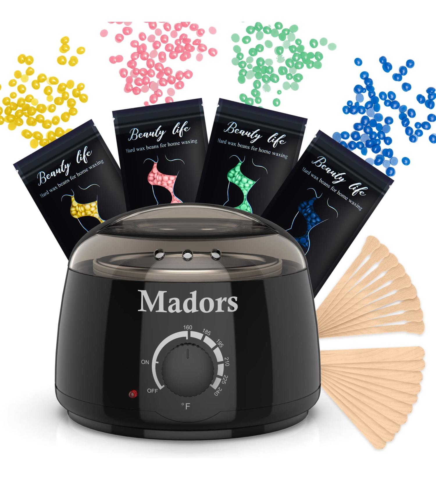Madors Waxing Kit for Women - Intelligent Wax Warmer + Hard Wax Beads for Home Hair Removal - Buy Online on SooperMarket.com