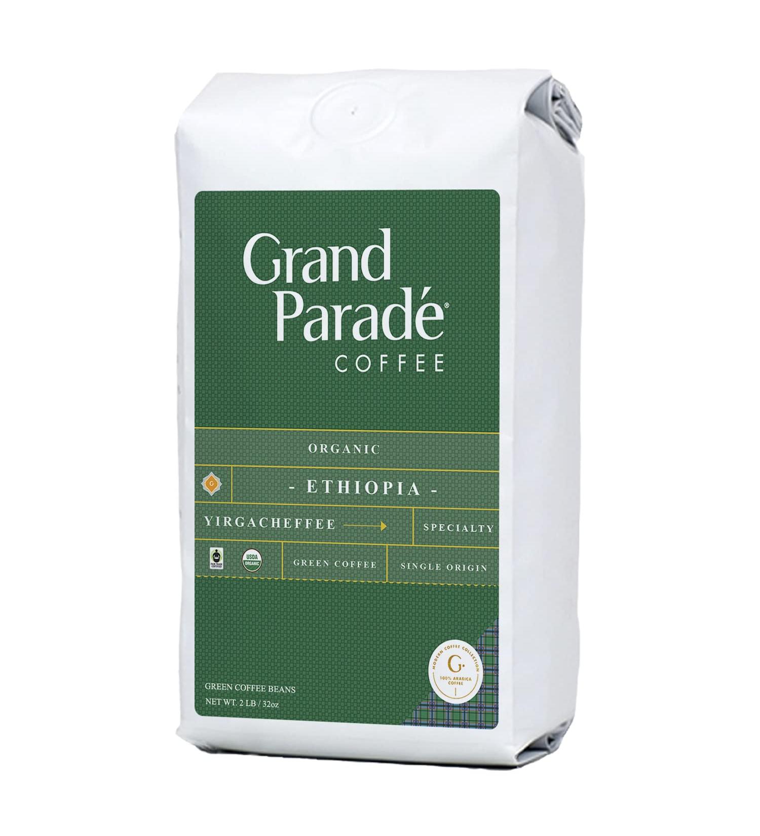 Organic Ethiopian Yirgacheffe Green Coffee Beans 2lbs - Grade 1 Specialty Arabica - Fair Trade - Women Produced - Single Origin - Buy Online on SooperMarket.com