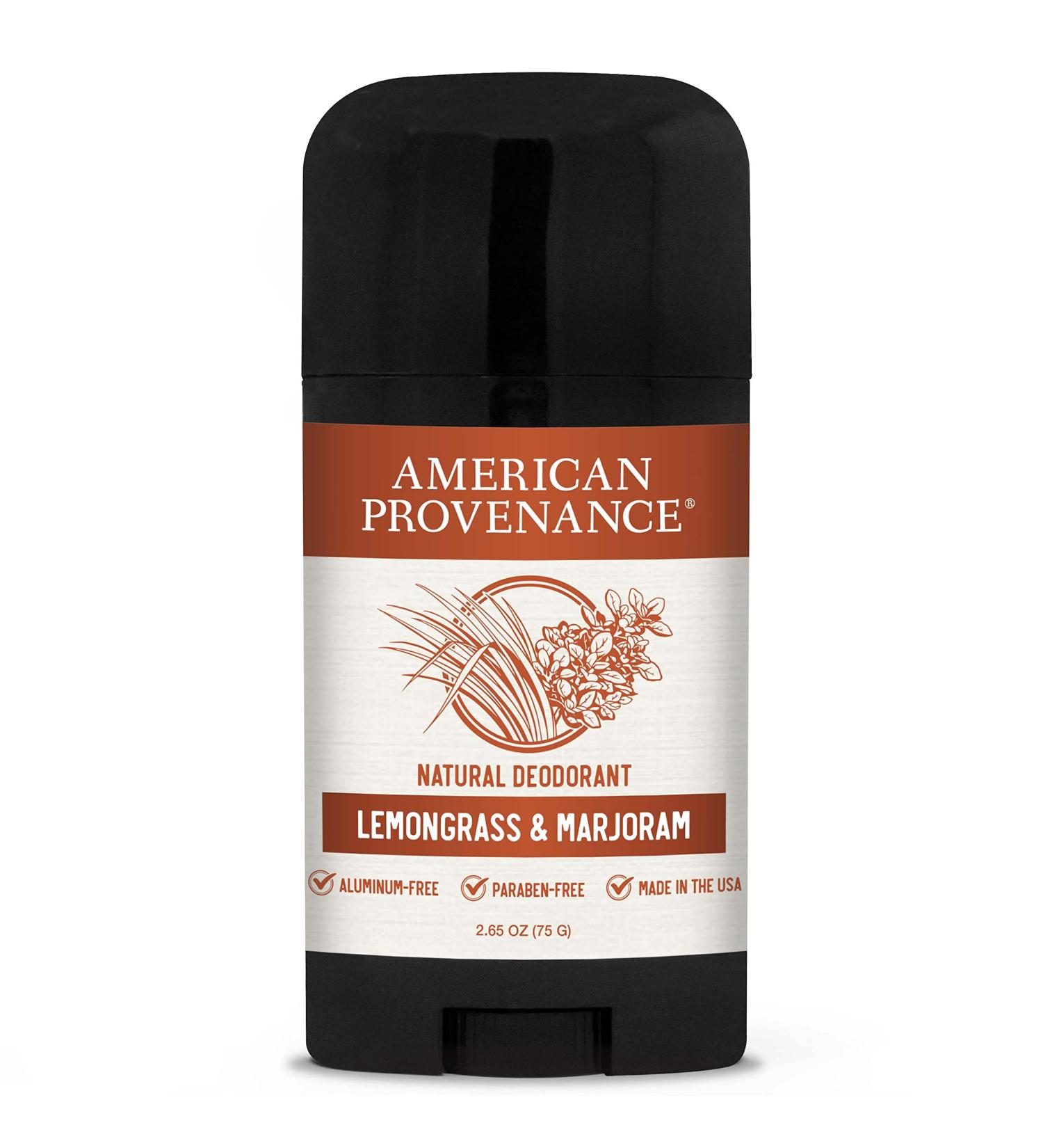 American Provenance Natural Deodorant for Men - Aluminum Free, Long-Lasting, Essential Oils - Lemongrass & Marjoram - Buy Online on SooperMarket.com