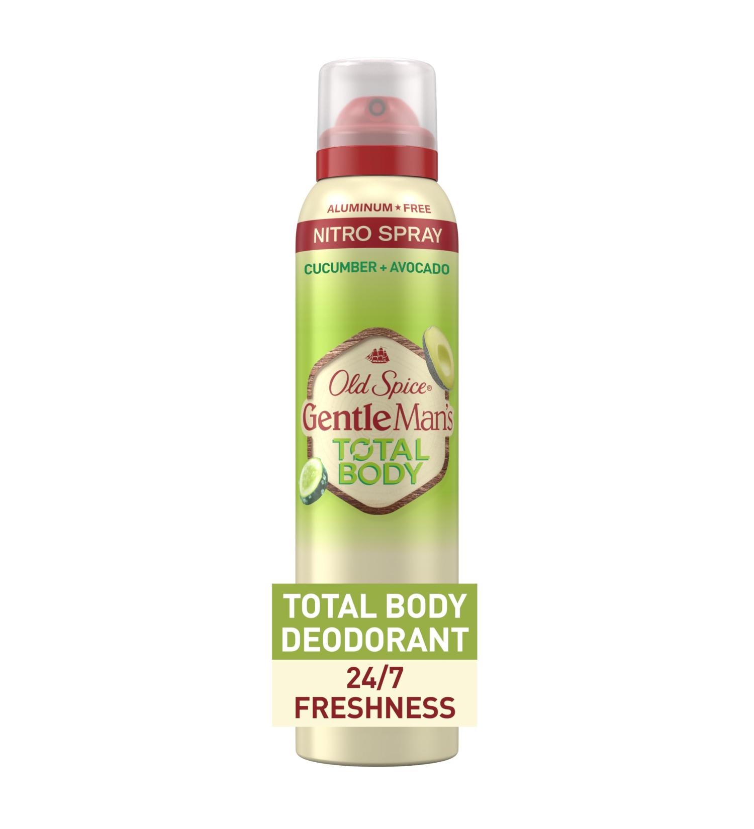 Old Spice Whole Body Deodorant for Men Total Body Deodorant Cucumber + Avocado Aluminum Free Deodorant Spray for 24/7 Freshness // Dermatologist Tested Whole Body Deodorant 3.5 oz - Buy Online on SooperMarket.com