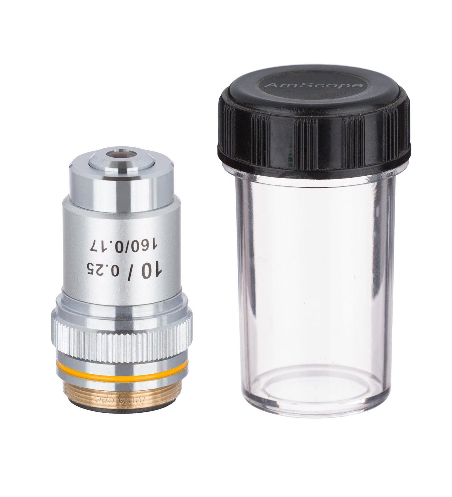 AmScope A10X 10X Achromatic Microscope Objective