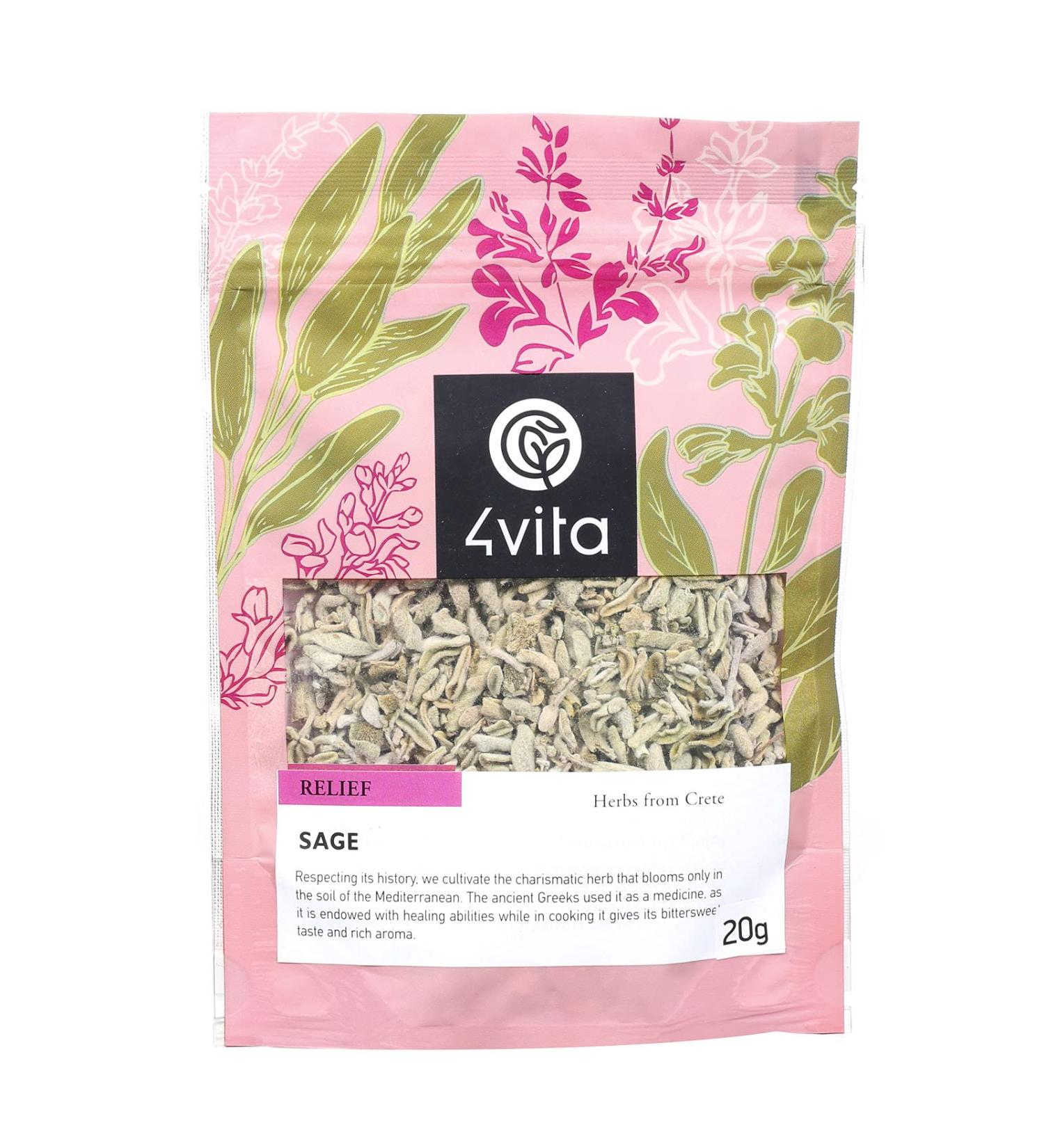 4Vita Loose Sage Leaf Herbal Tea 20g - Buy Online on SooperMarket.com