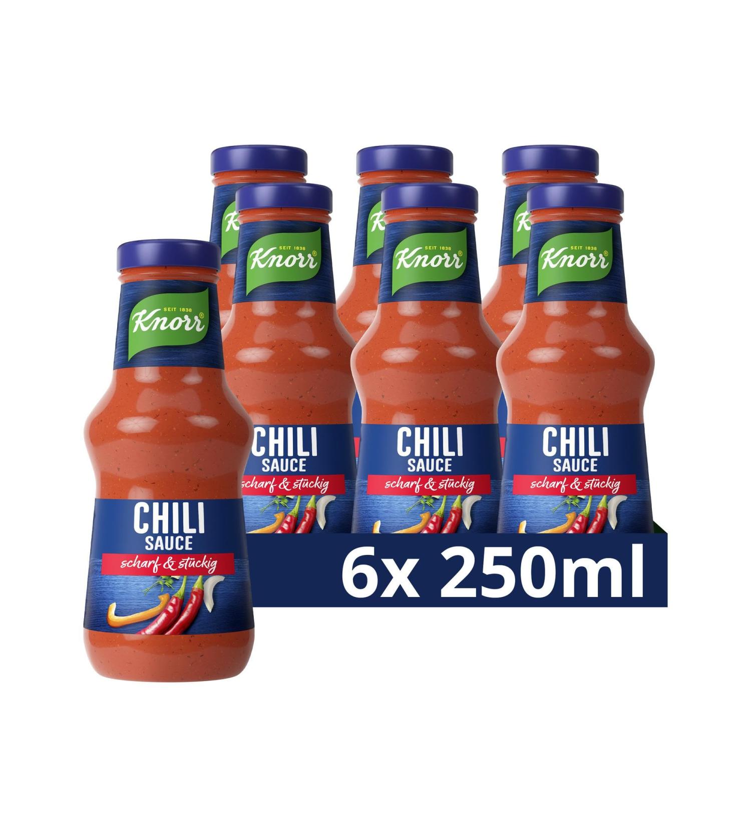 Buy Knorr Chili Sauce - Spicy Barbecue Sauce (6x250ml) | No Flavor Enhancers or Preservatives - Shop Internationally! - Buy Online on SooperMarket.com