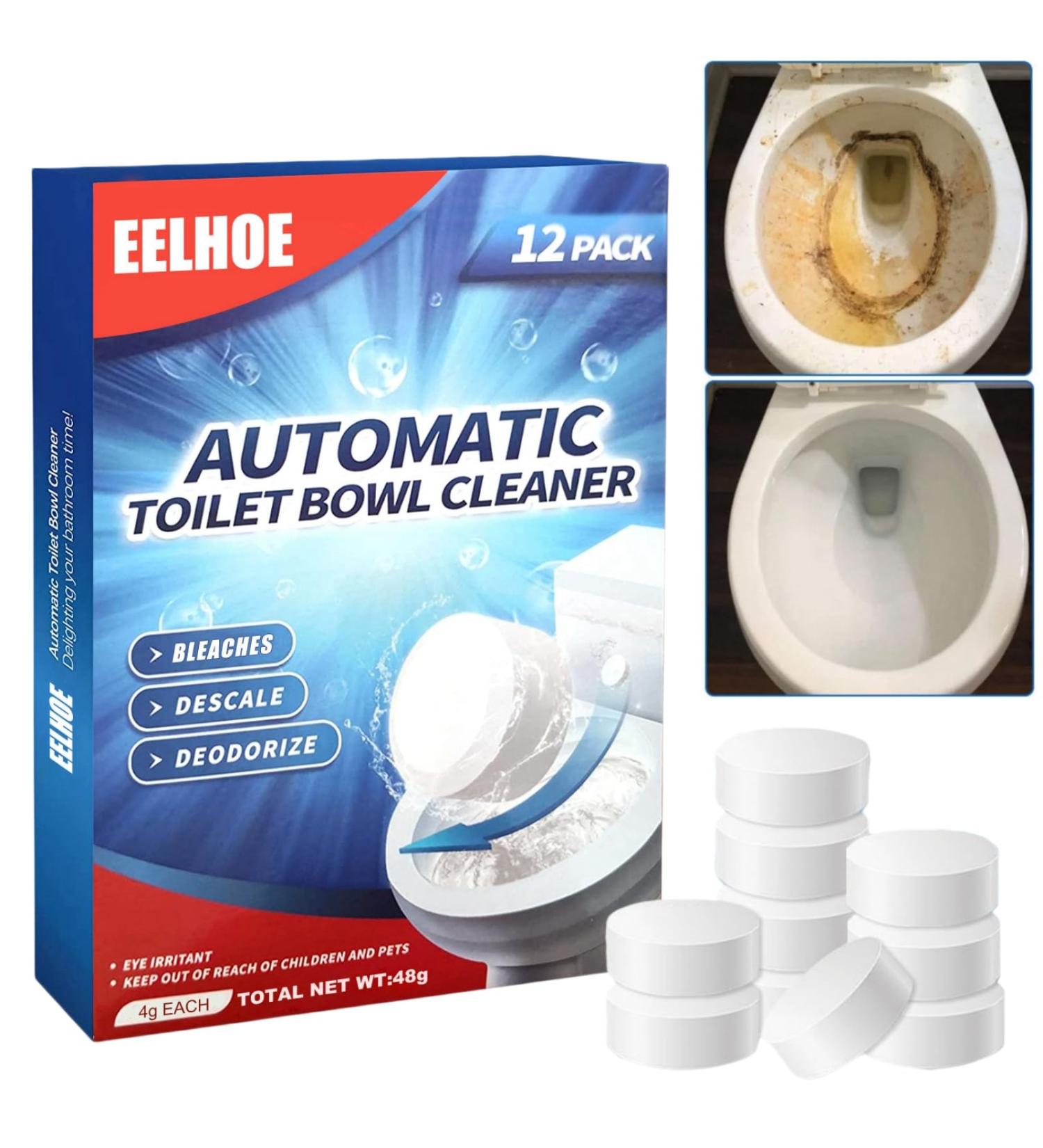 12PCS Toilet Cleaner Toilet Cleaner Tablets Toilet Descaler Heavy Duty Toilet Bowl Cleaner Tablets Toilet Limescale Remover Strong Toilet Cleaner for Stains Tablets Toilet Freshener Toilet Cleaning - Buy Online on SooperMarket.com