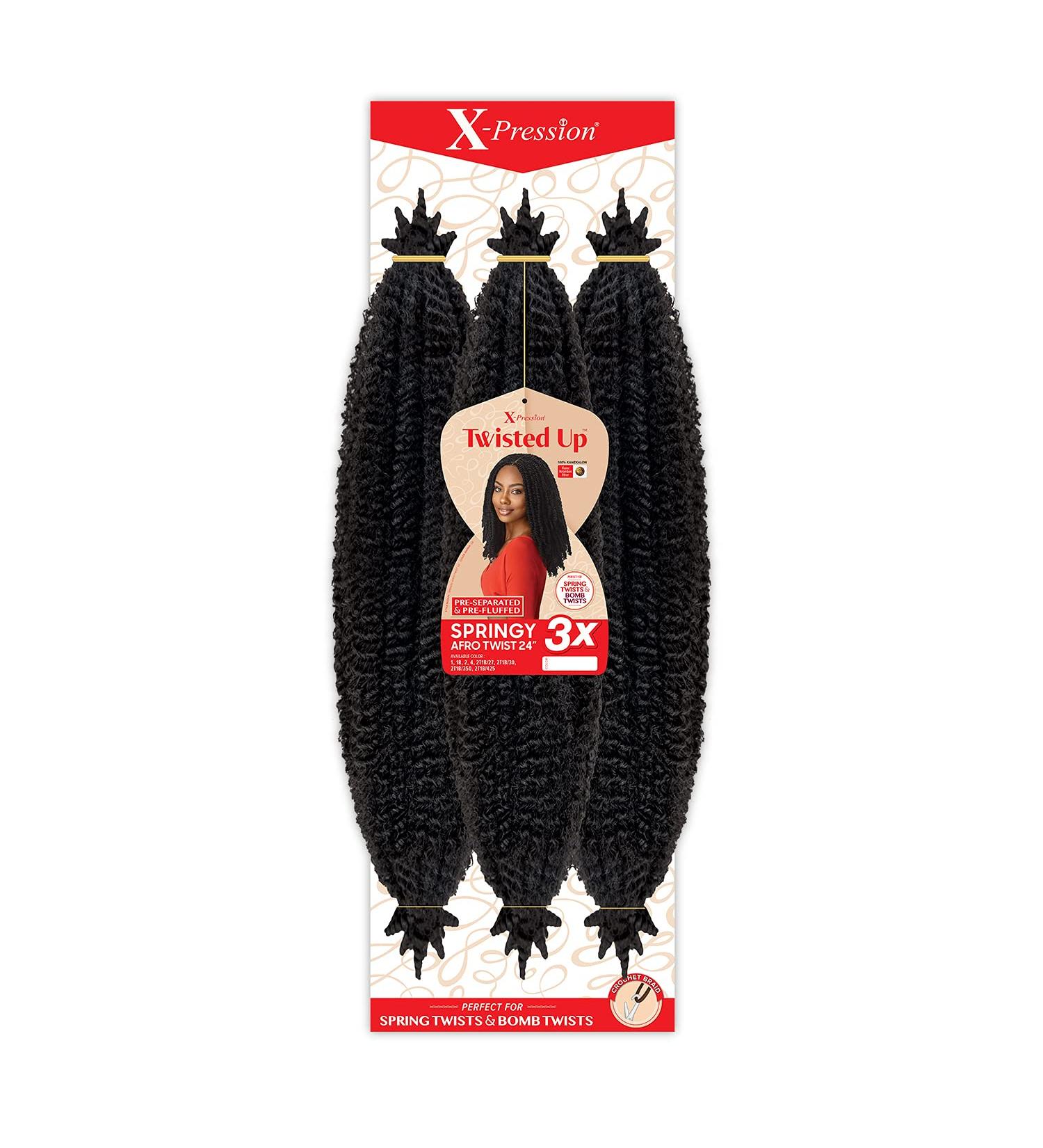 Outre Crochet Braids X-Pression Twisted Up 3X Springy Afro Twist 24 - 3 Pack - Buy Online on SooperMarket.com