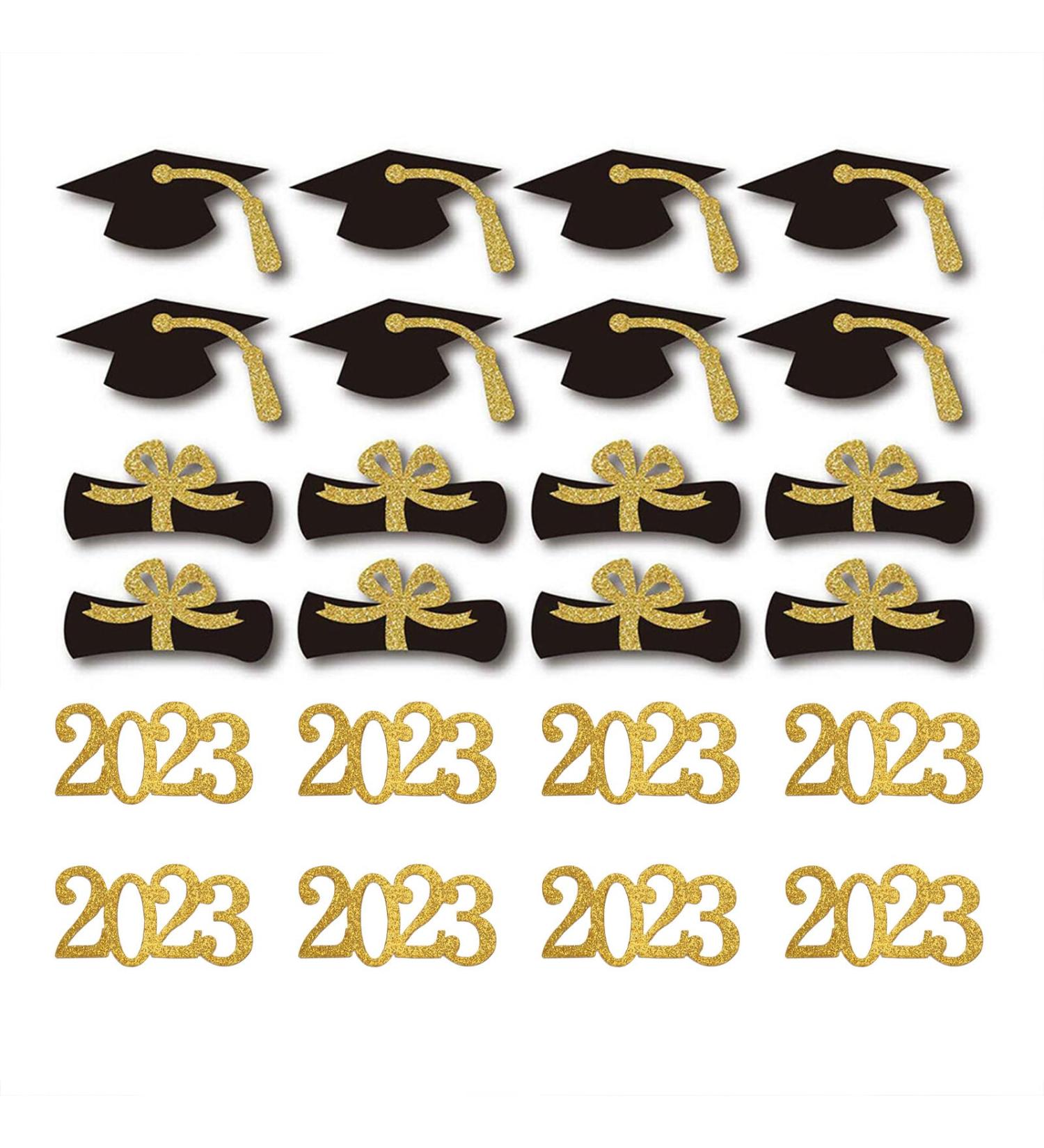 48pcs 2023 Graduation Cupcake Toppers Baking Decoration Exquisite Grad Cap Set Appetizer Picks For Graduation Party Graduation Toppers 2023 - Buy Online on SooperMarket.com