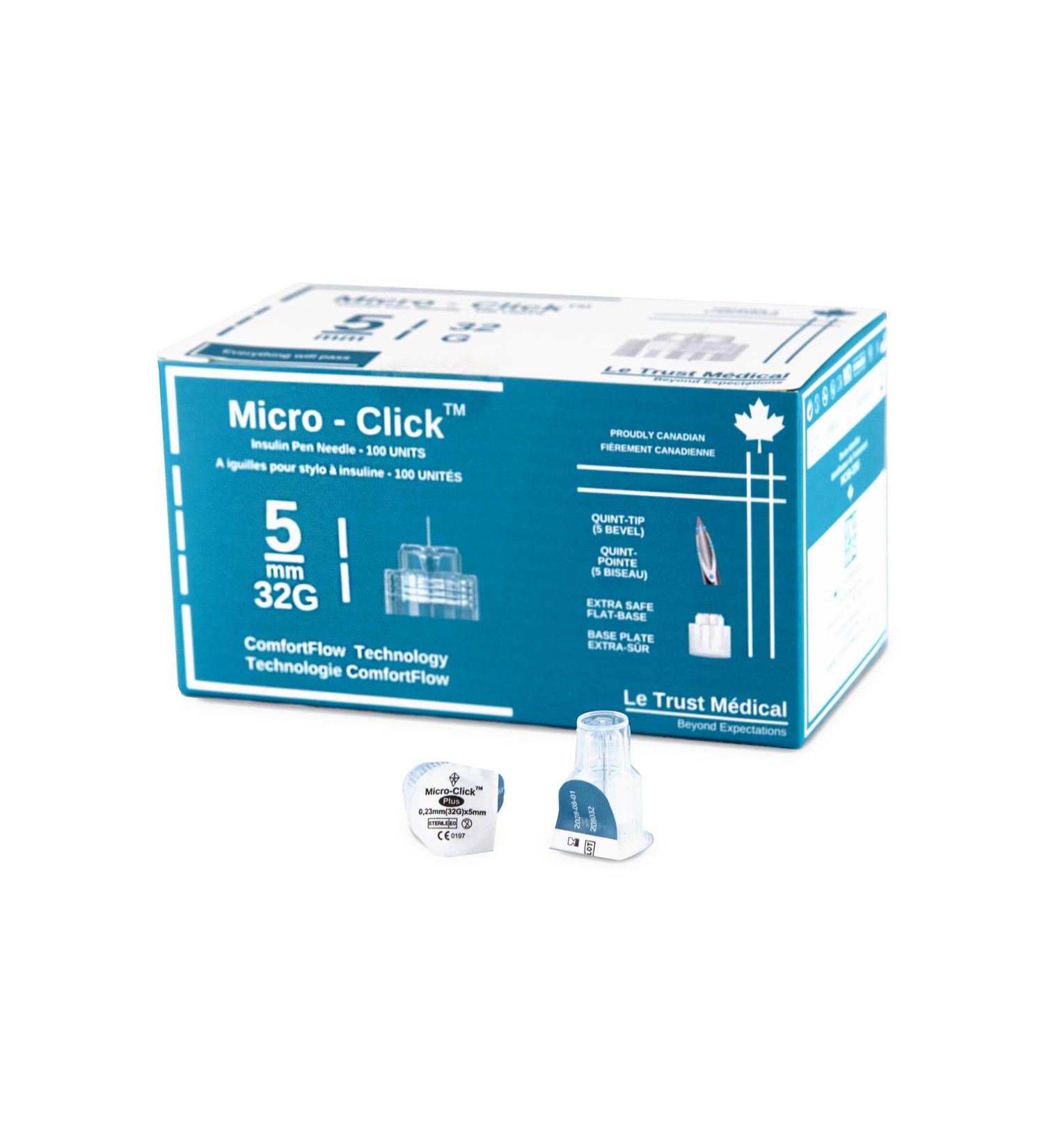 5mm 32G Micro-Click Diabetic Pen Needles 100 pen needles Insulin Pen Needles ozempic needles - Buy Online on SooperMarket.com