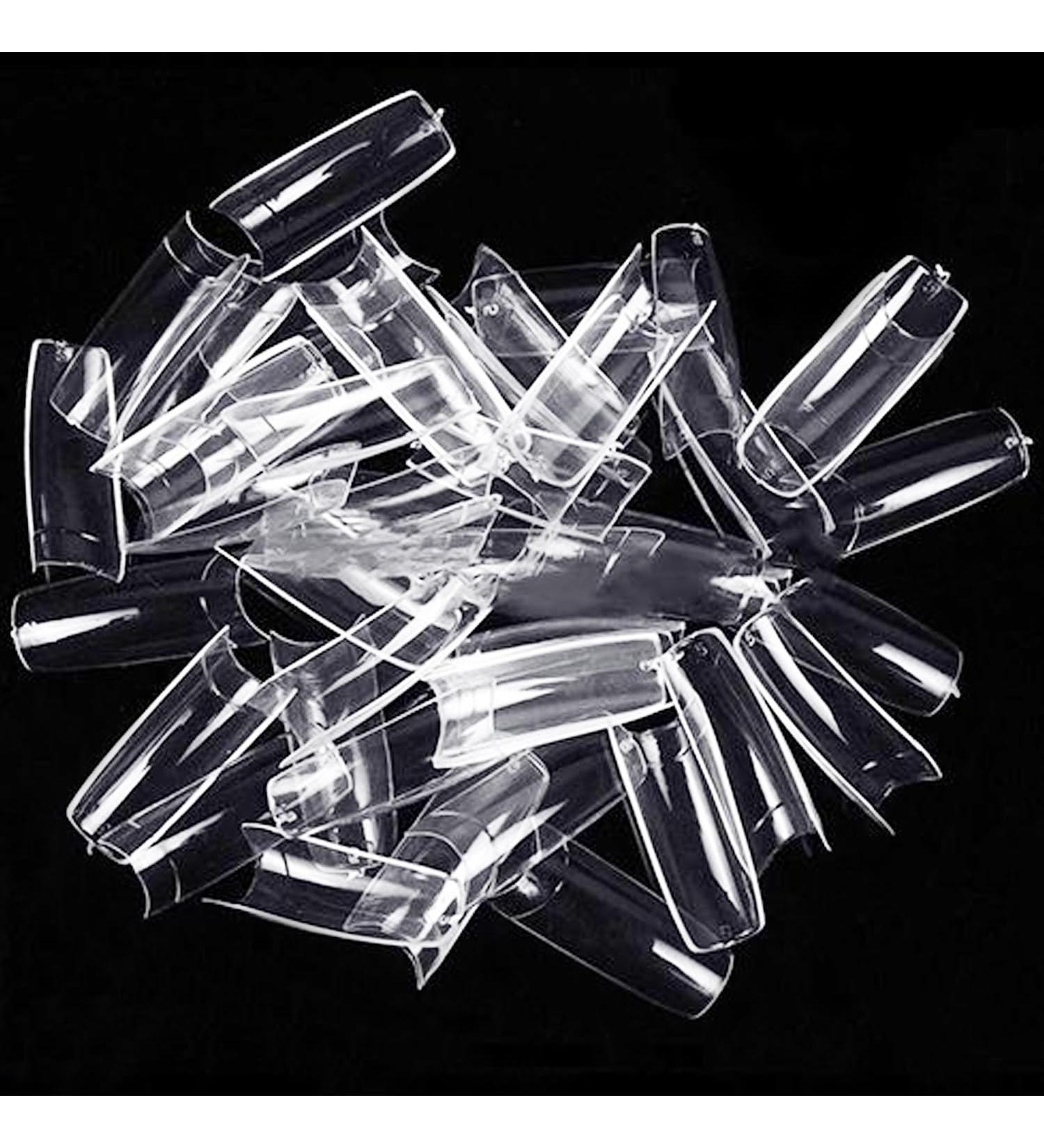 Pack of 500 Artificial Nail Tips French Acrylic Style UV Gel Fake Nail Full Cover Artificial Fingernails Tip Fake Art Nails Suitable for Both Beginners & Experienced Nail Artists Clear - Buy Online on SooperMarket.com