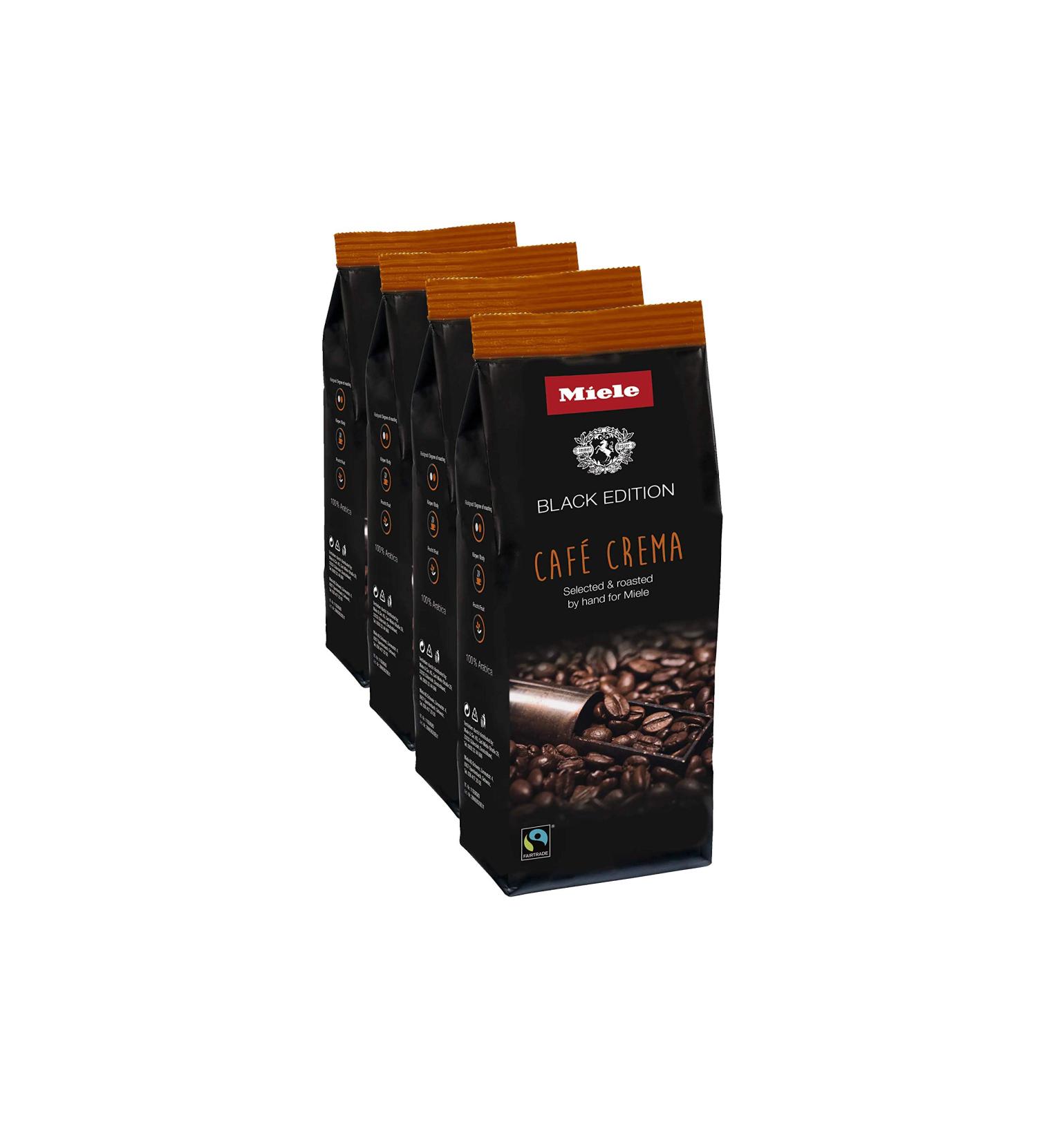 Miele Black Edition Caf Crema Hand-Selected & Hand-Roasted Whole Coffee Beans - USDA Organic Fair Trade Certified - 8.8 oz (250g) Cafe Crema (4 Pack) 8.8 Ounce (Pack of 4) - Buy Online on SooperMarket.com