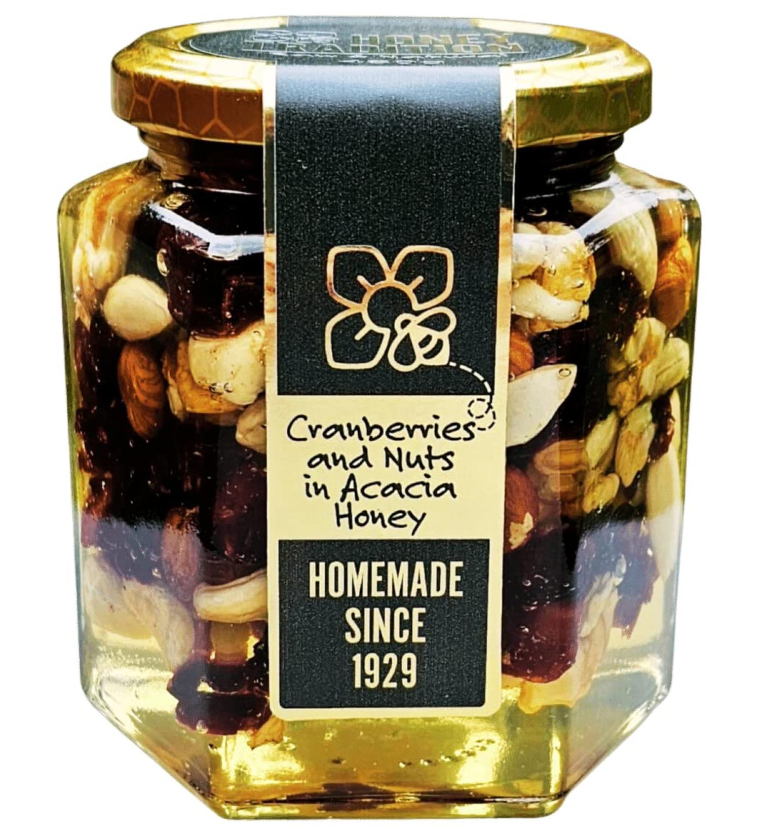 Pure Acacia Honey Cranberries & Mixed Nuts - 480g | Raw & Natural | Ethically Harvested | Boosts Vitality and Immunity | Sustainable Packaging - Buy Online on SooperMarket.com