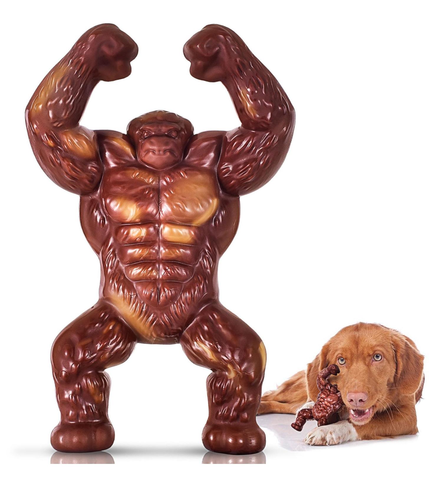 LUKITO Indestructible Dog Chew Toy - Real Beef - Aggressive Chewers - Large Dogs - Brown - Buy Online on SooperMarket.com
