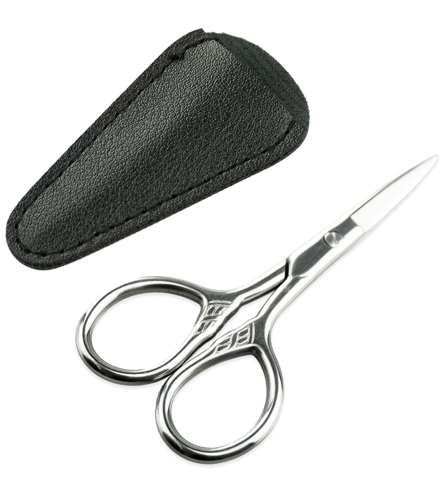 Premium Stainless Steel Beard & Mustache Scissors for Men - Precision Grooming Tool for Hair Eyebrows and Nose Hair - Buy Online on SooperMarket.com