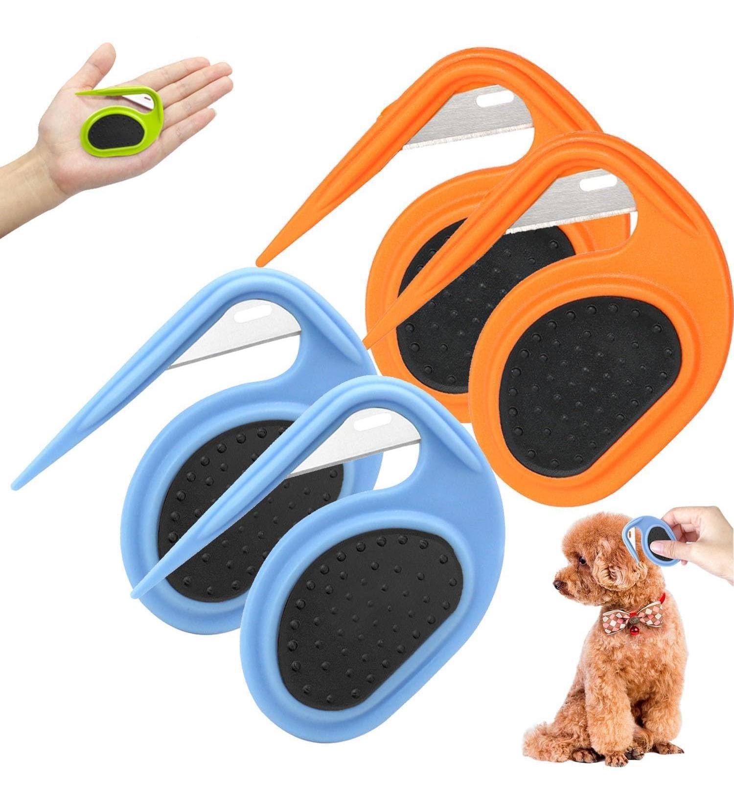 Pulunto Dog Comb for Pets | Open Knots & Fur Care | Puppy Brush - 4x Orange & Blue - Buy Online on SooperMarket.com