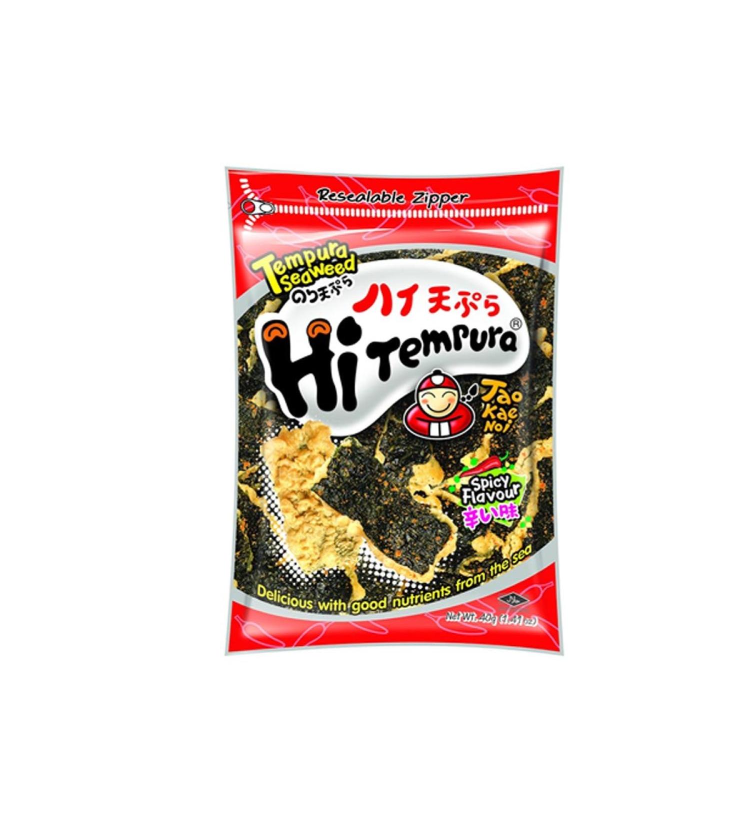 Hi Tempura (Tempura Seaweed Spicy Flavor) - 1.41oz (Pack of 6)