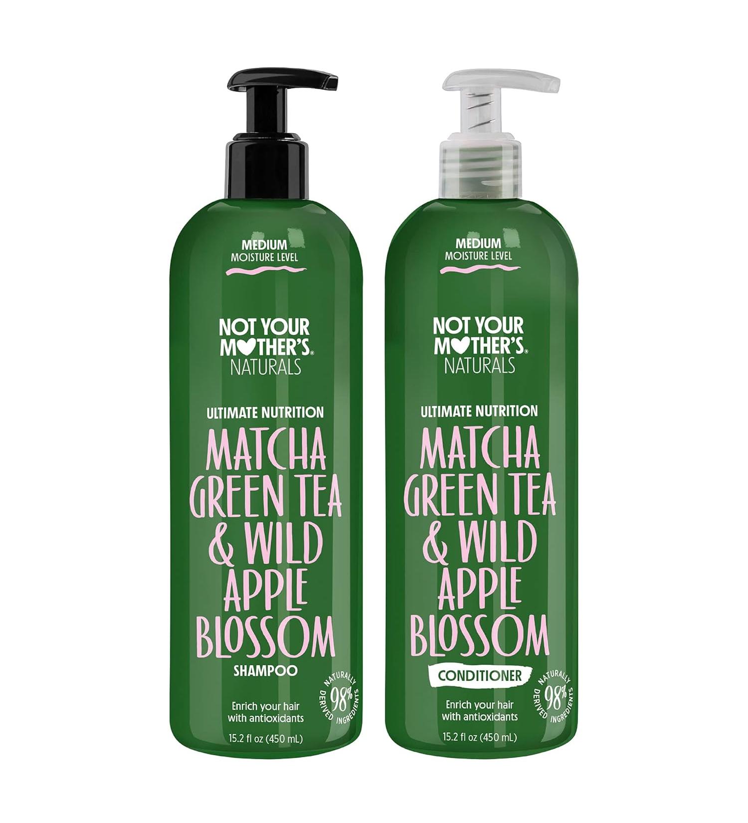 Not Your Mother's Naturals Matcha Green Tea Shampoo & Conditioner Dual Pack - 15.2 fl oz + 16 fl oz - Wild Apple Blossom - Pack of 1 - Buy Online on SooperMarket.com