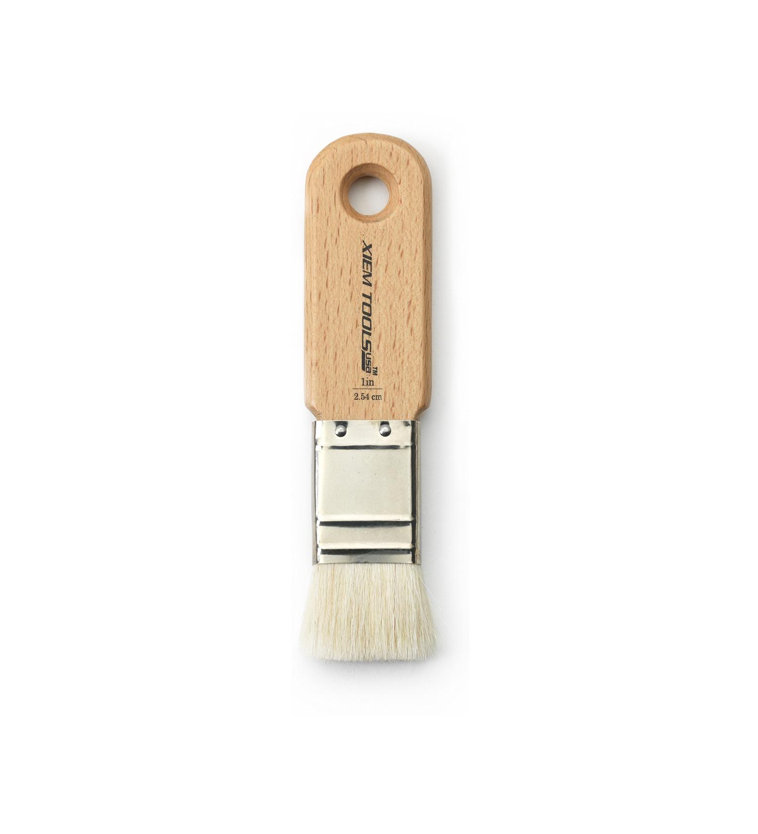 Xiem Tools Handcrafted Short Cut Glaze Brush for Pottery and Ceramics (1 inch)
