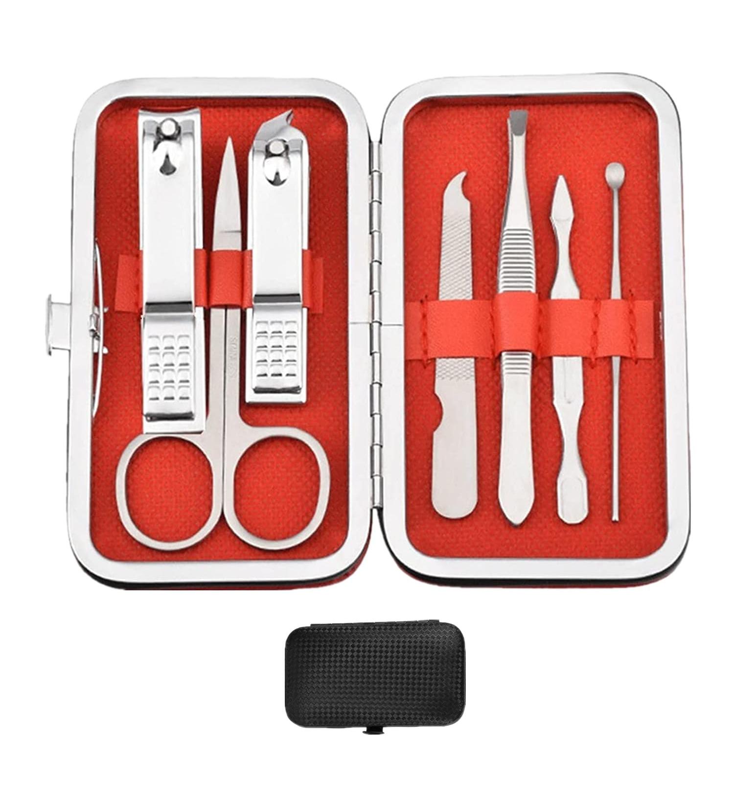 Nail Knip Set & Manicure Kit for Men - Stainless Steel Grooming Tools in Portable Travel Suitcase - Perfect Gift for Husband Friends & Family - Buy Online on SooperMarket.com