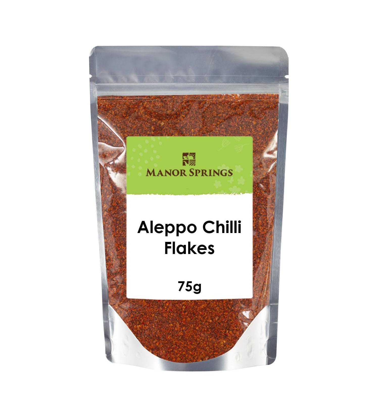 Manor Springs Aleppo Chilli Flakes (Pul Biber) 75g - Authentic Turkish Spice (Pack of 1) - Buy Online on SooperMarket.com