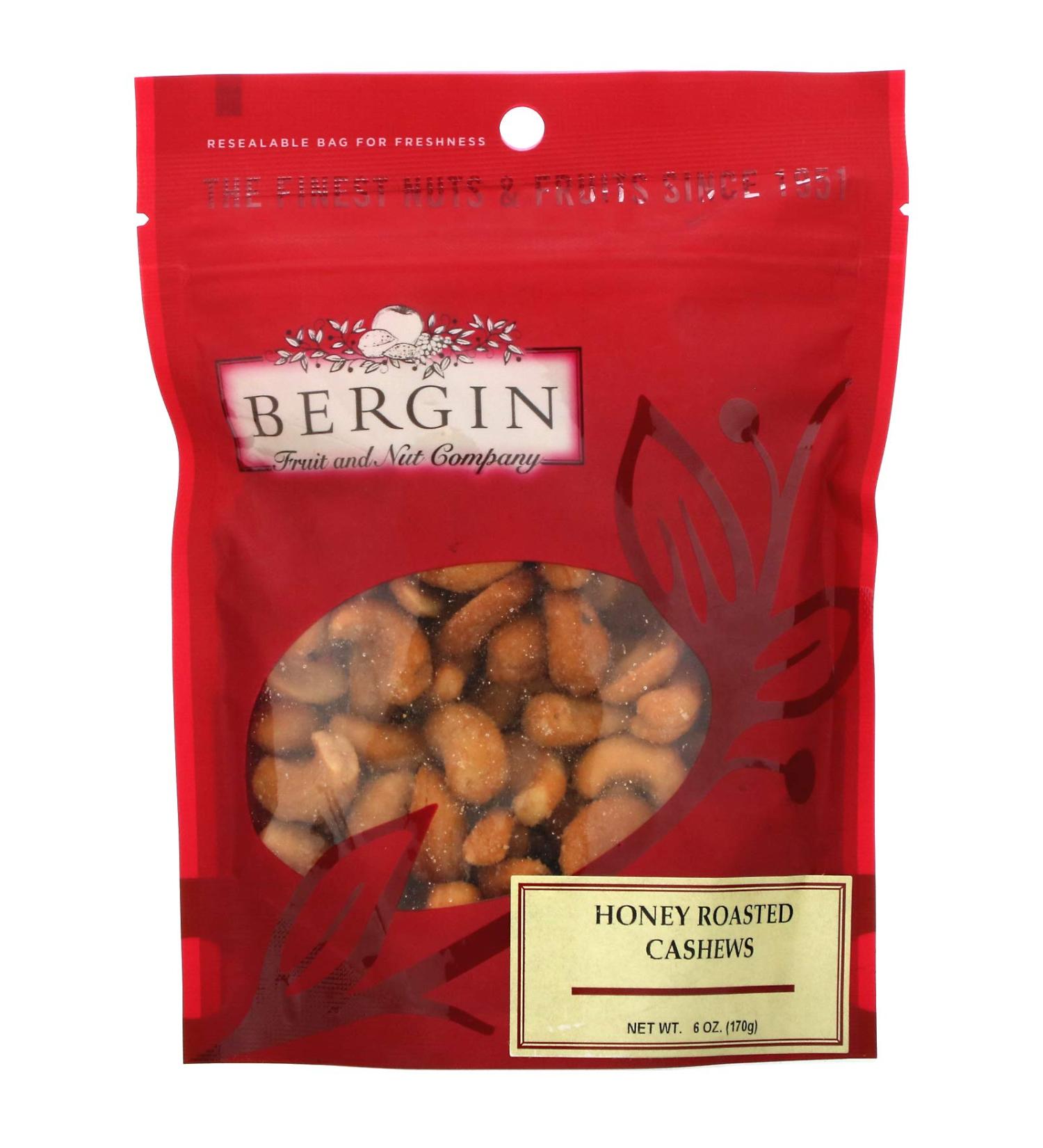 Bergin Fruit and Nut Company Honey Roasted Cashews 6 oz (170 g)