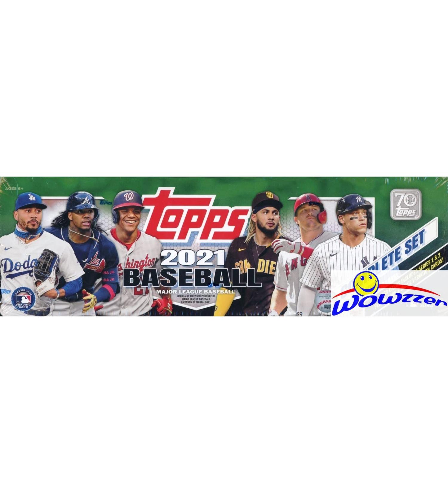 2021 Topps Baseball Complete 670 Card Factory Sealed WALMART Factory Set with (5) ROOKIE VARIATIONS & 5 FOILBOARD Cards # out of 790! Includes all Series 1 & 2 Cards! WOWZZER!