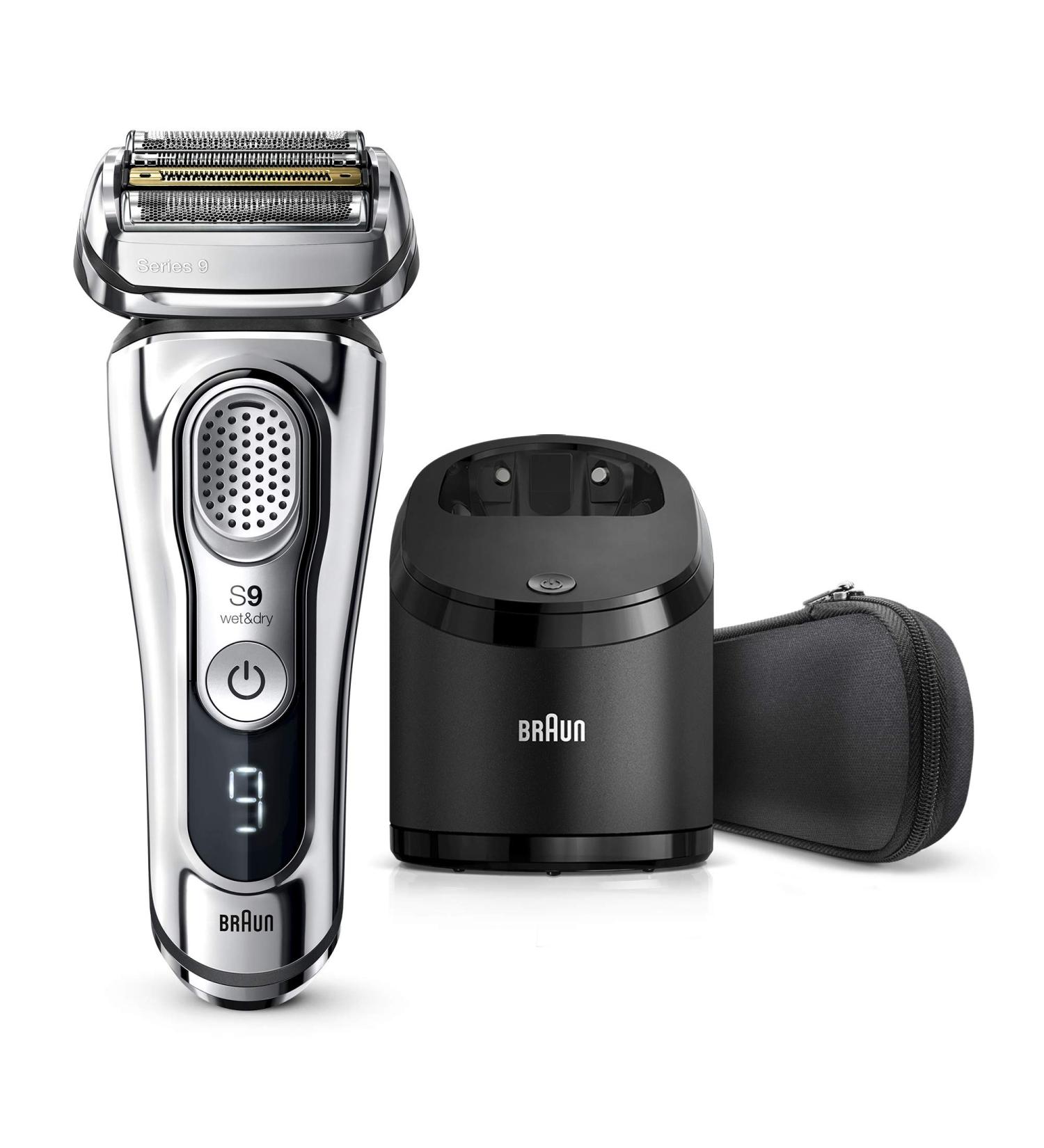 Braun Series 9 9376Cc Latest Generation Electric Shaver Rechargeable & Cordless Electric Razor for Men - Clean&Charge Station Fabric Travel Case 1 Count - Buy Online on SooperMarket.com
