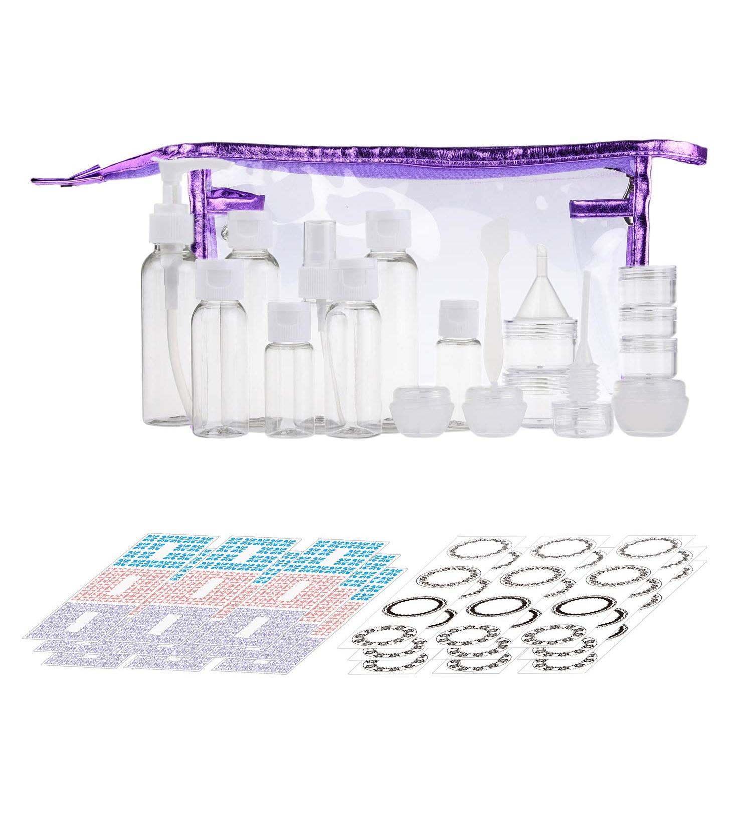 Buy Kare & Kind Travel Set - Refillable 8 Bottle & 9 Glasses Set with Tools | Best for International Shipping - Buy Online on SooperMarket.com