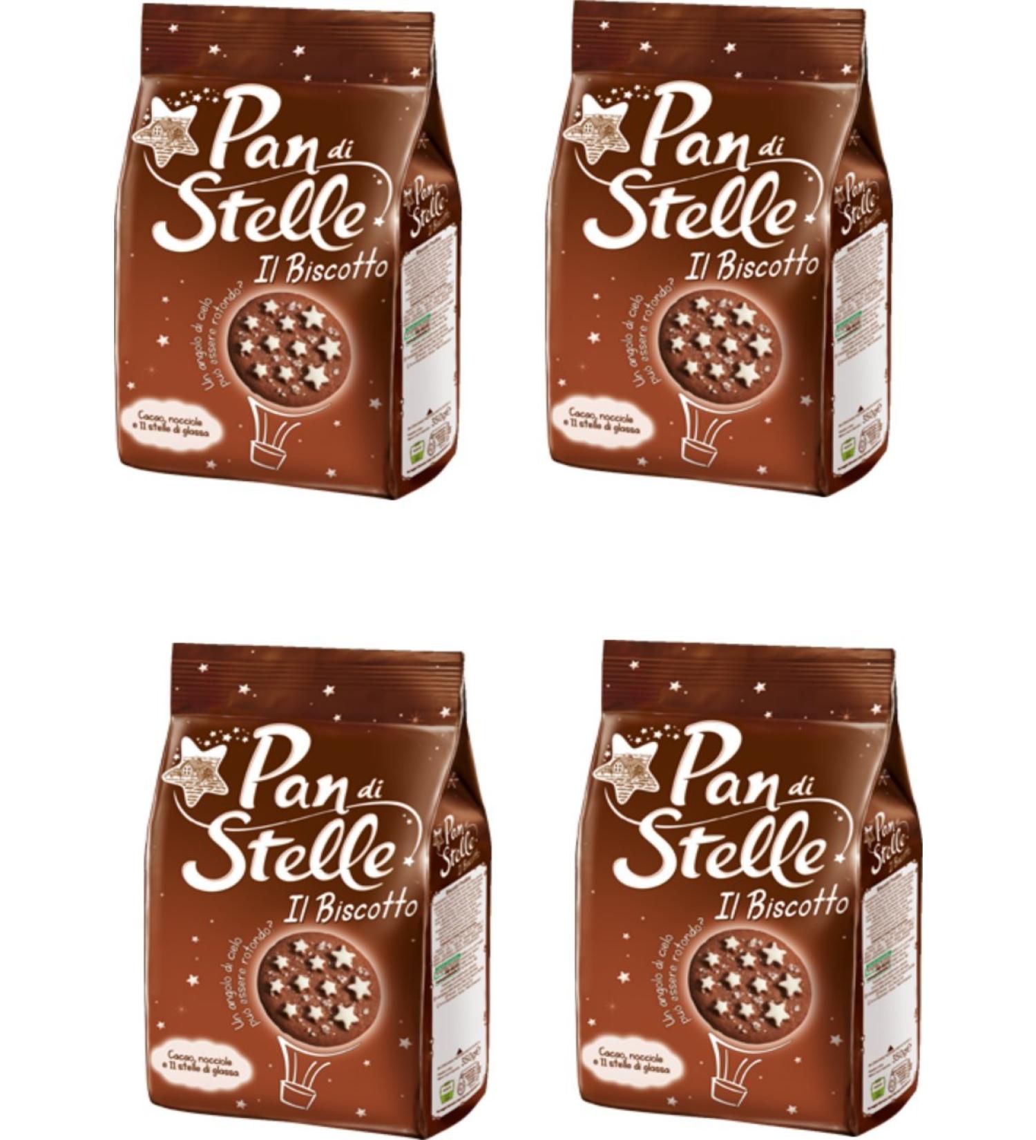 Mulino Bianco Pan di Stelle Biscuits with Cocoa & Hazelnuts - 12.34 Oz (350g), Pack of 4 | Italian Import - Buy Online on SooperMarket.com