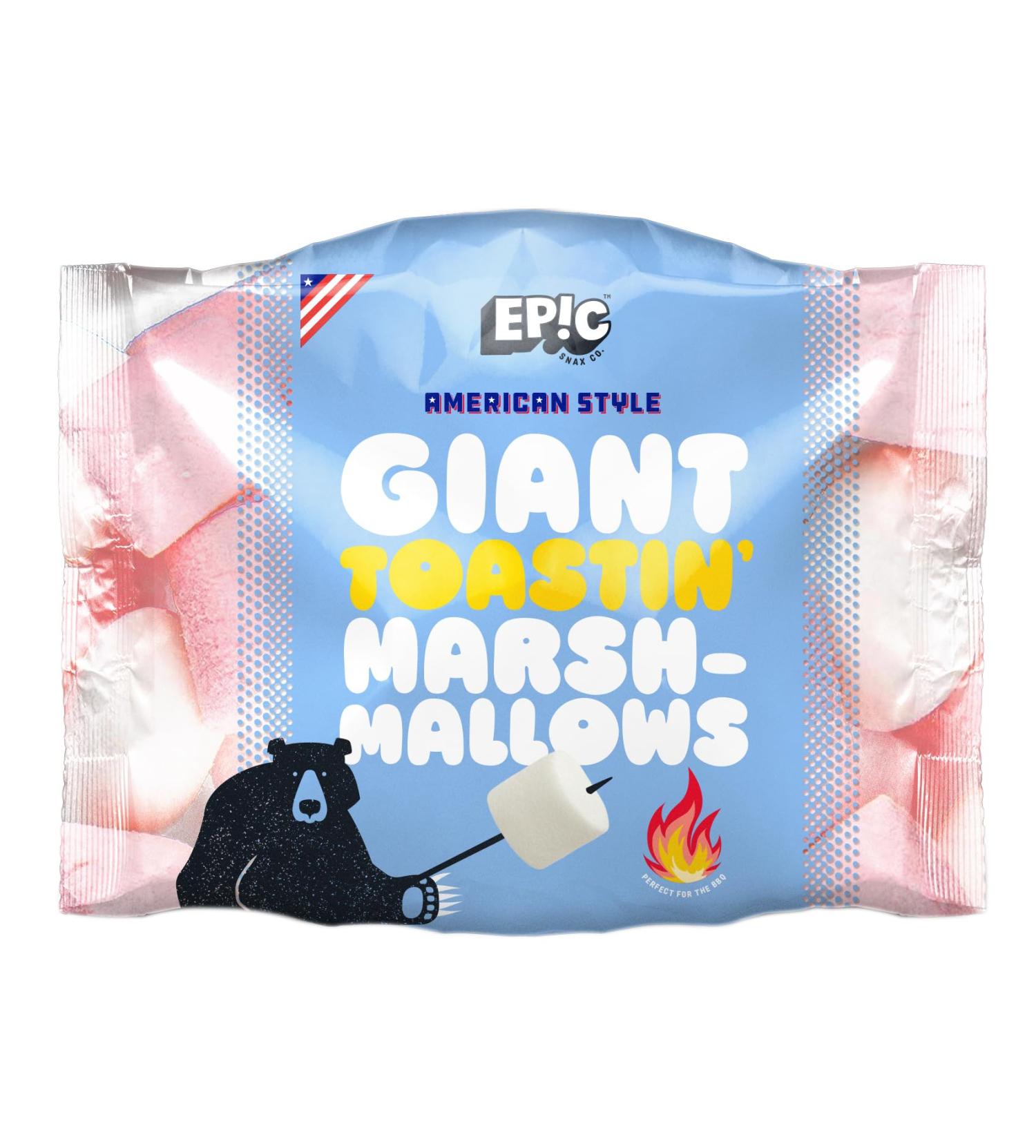 EPIC SNAX CO Giant American Style Pink & White Toastin Marshmallows - 500g - Buy Online on SooperMarket.com