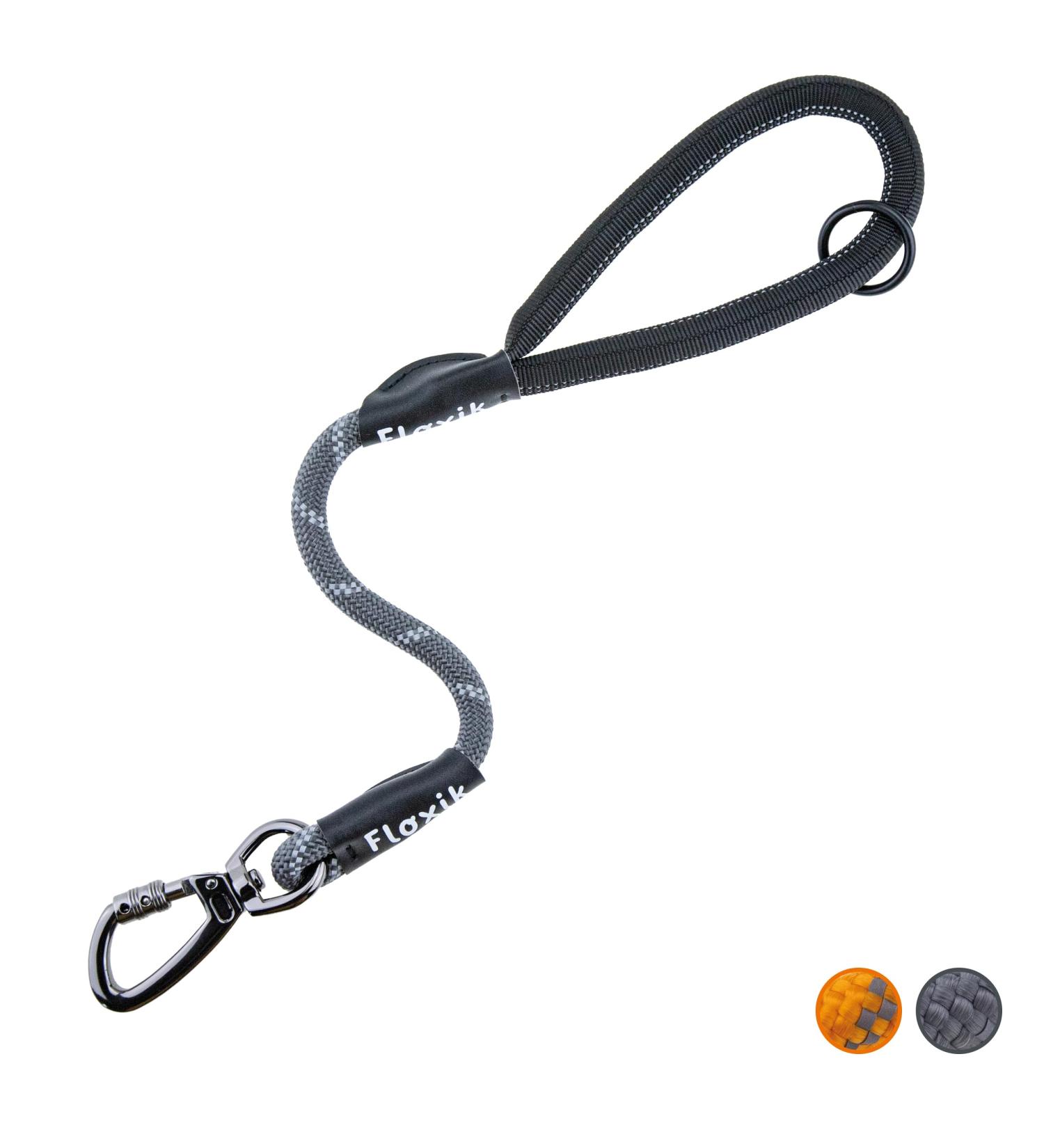 Floxik Gray Short Guide for Dogs | 12mm Reflective Climbing Rope | Ideal for Leash & Free-Range Training - Buy Online on SooperMarket.com