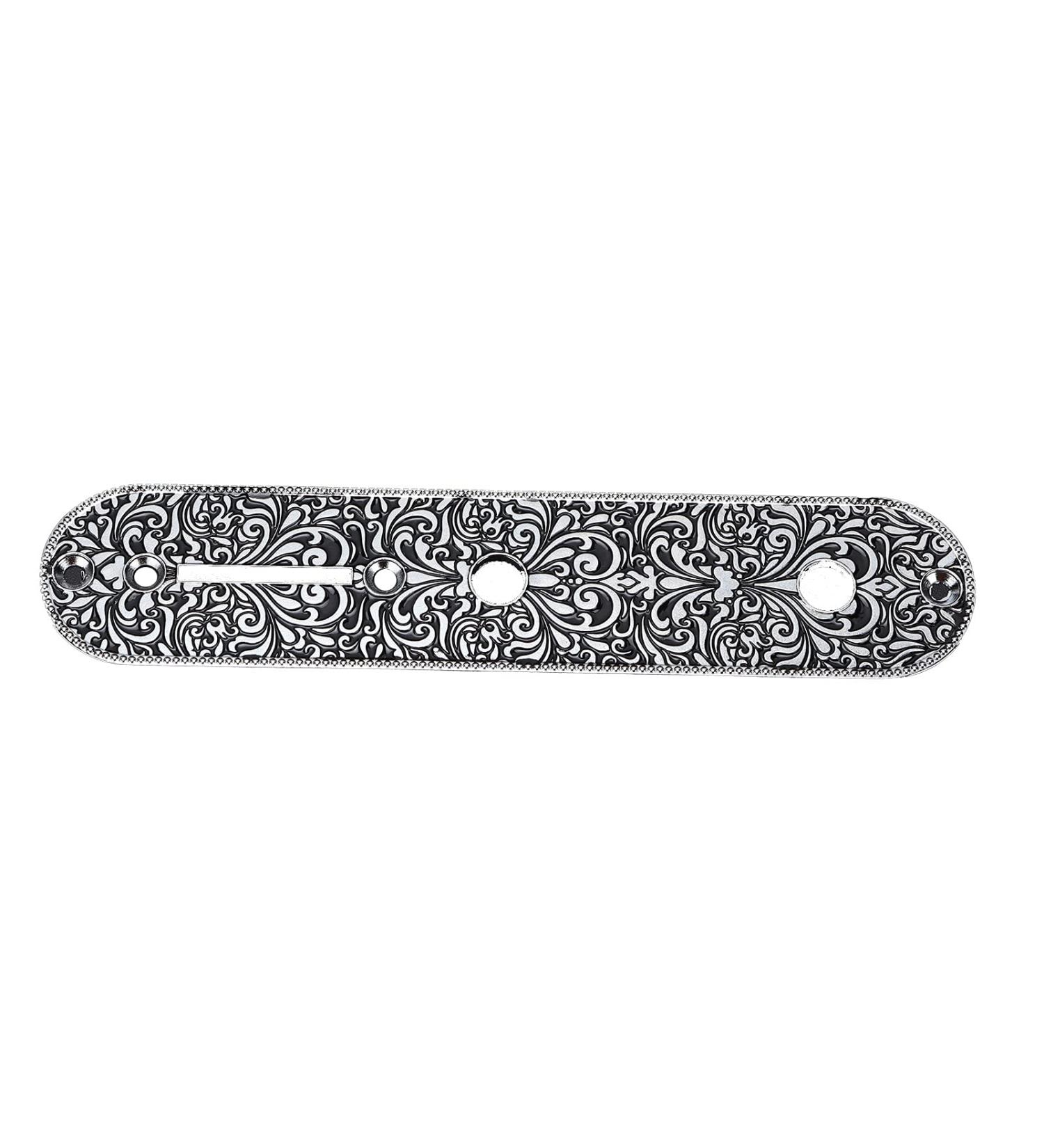 Guitar Control Plate Carved Metal Light Weight Small Guitar Control Plate Replacement for TL TELE(Silver) - Buy Online on SooperMarket.com