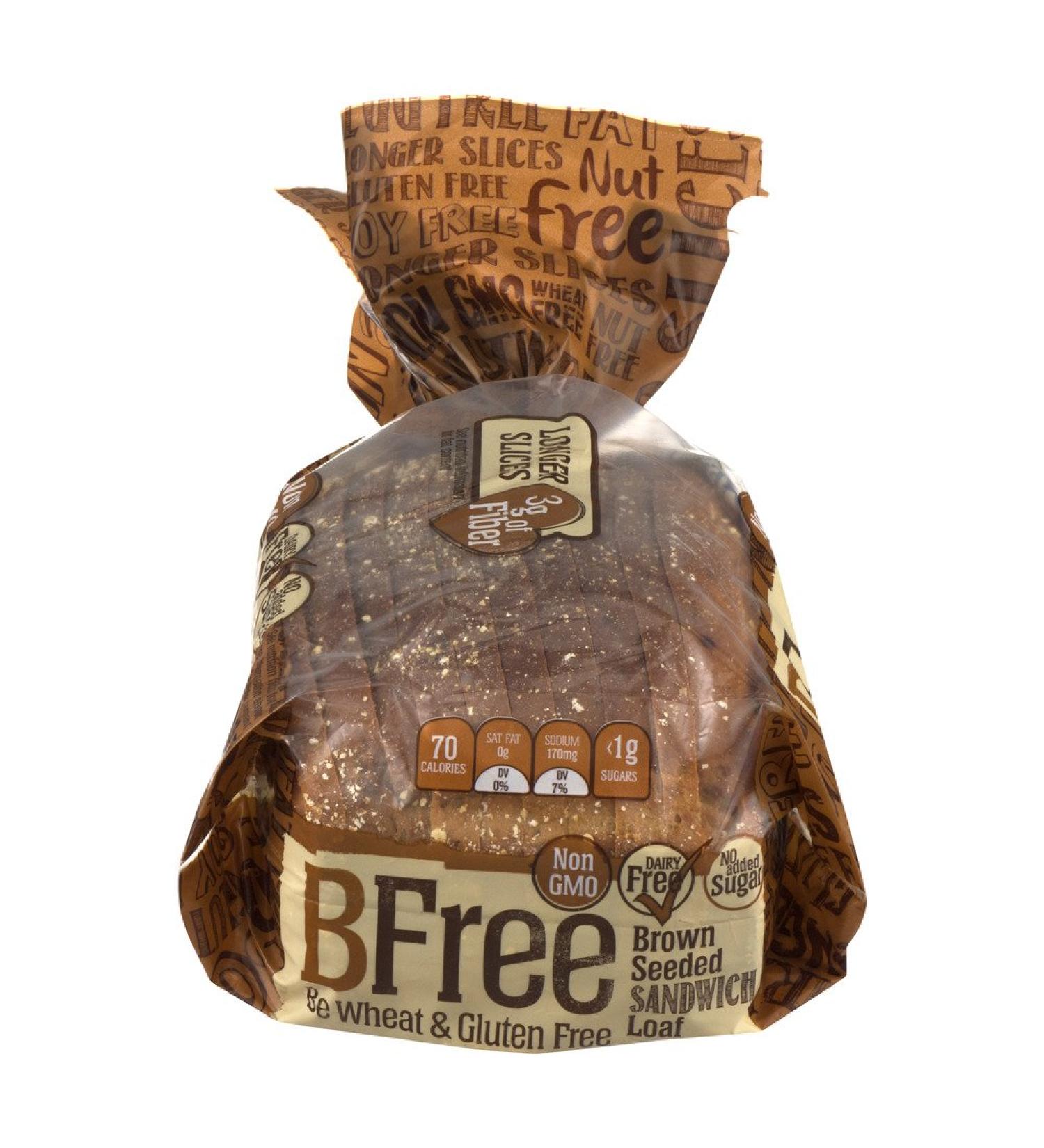 BFree Seeded Brown Gluten-Free Sandwich Bread - Vegan, Soy-Free, Egg-Free, Nut-Free, Dairy-Free, Kosher - 14.11 Oz (Pack of 3) - Buy Online on SooperMarket.com