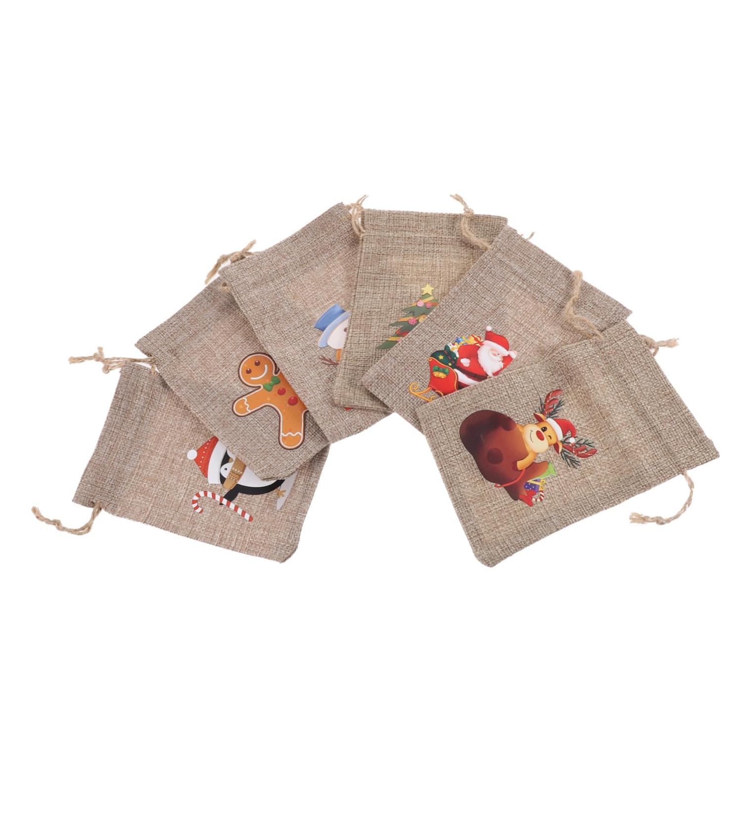 ORFOFE 1 Set Christmas Bags Holiday Bags Christmas Candy Bag Burlap Bag Pouch Snack Bag - Buy Online on SooperMarket.com