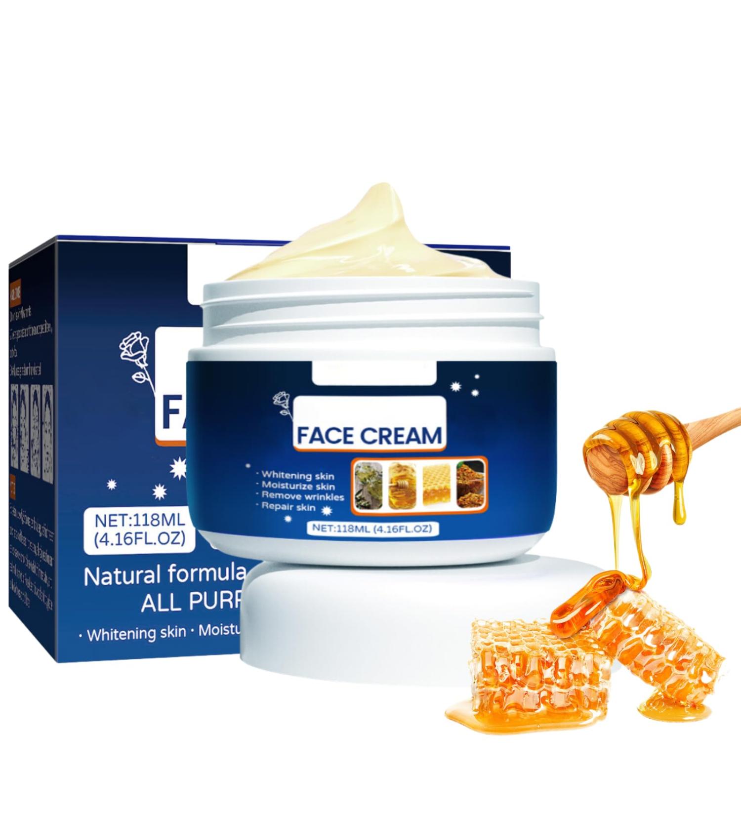Honey Face Cream Vitamin C Cream Dark Spot Remover For Face Anti Aging Face Cream For Radiant&Glowing Skin Skin Tightening Cream For Face Moisturiser For Dry Skin Lightening Cream Day And Night Cream - Buy Online on SooperMarket.com