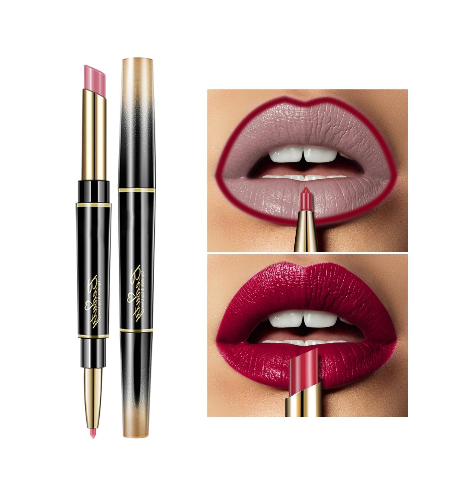 Waterproof Long-Lasting Matte Lip Liner Pencil (#04) | Moisturizing Lipstick Makeup - Buy Online on SooperMarket.com