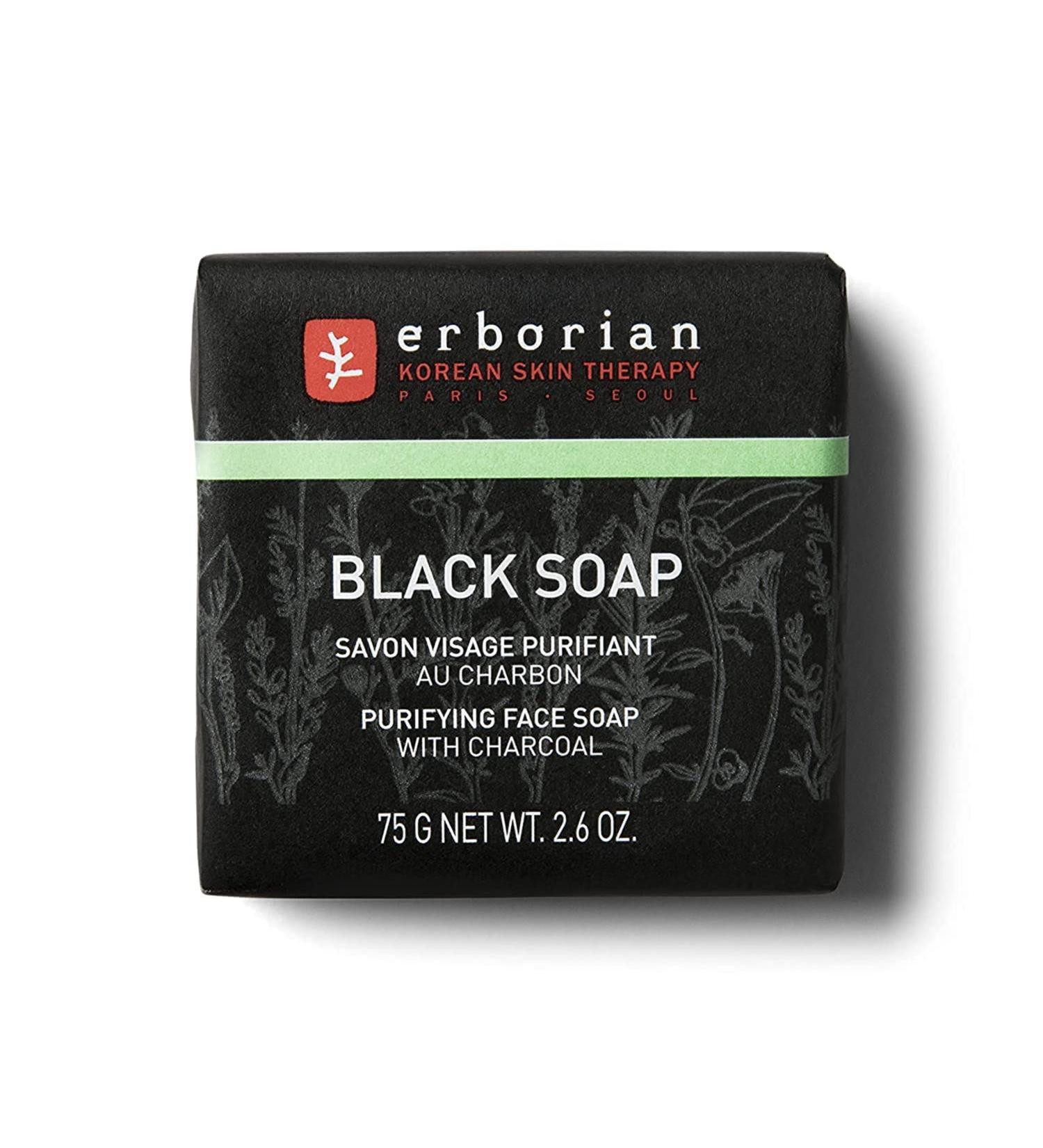 Erborian Black Purifying Face Soap with Charcoal - Korean Skincare | 2.6 oz - International Shipping Available - Buy Online on SooperMarket.com