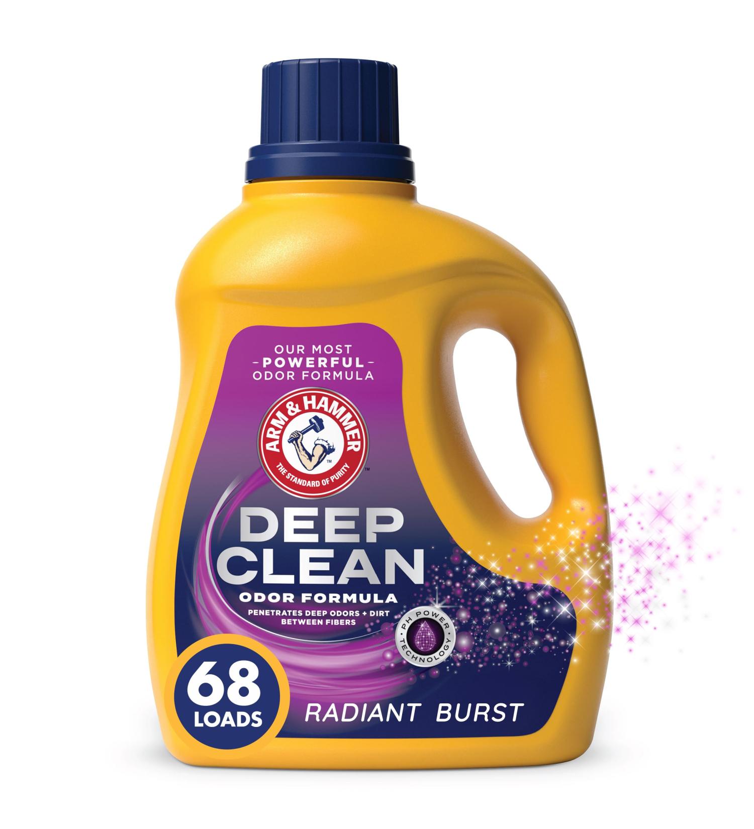 ARM & HAMMER Deep Clean Odor Formula Liquid Laundry Detergent 102 fl oz - 68 Loads | International Shipping Available - Buy Online on SooperMarket.com
