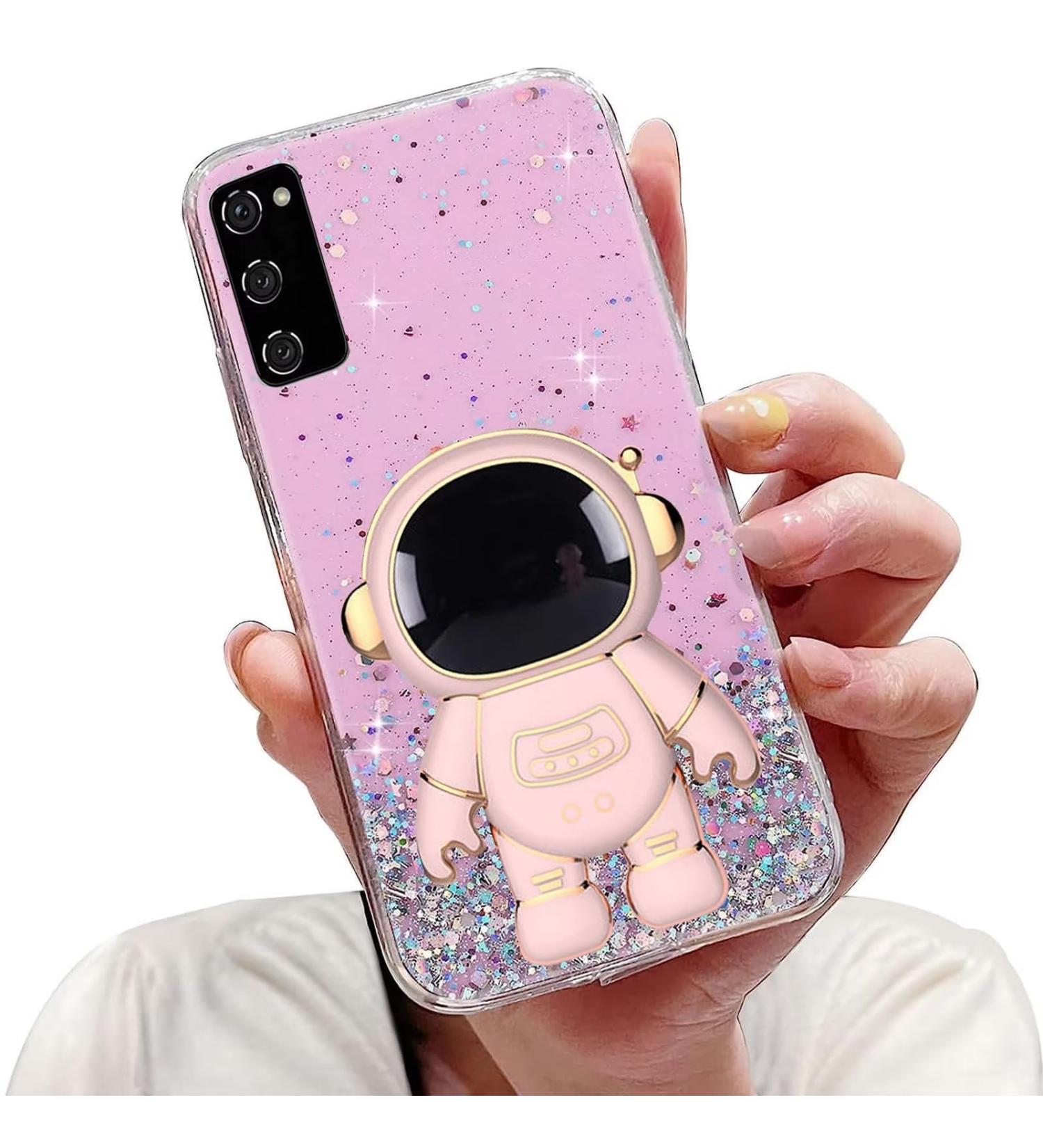 Buy Tivenfezk Nadoli Astronaut Hidden Stand Shell for Samsung Galaxy A51 - Pink Glitter Soft Silicone Protective Cover - Buy Online on SooperMarket.com