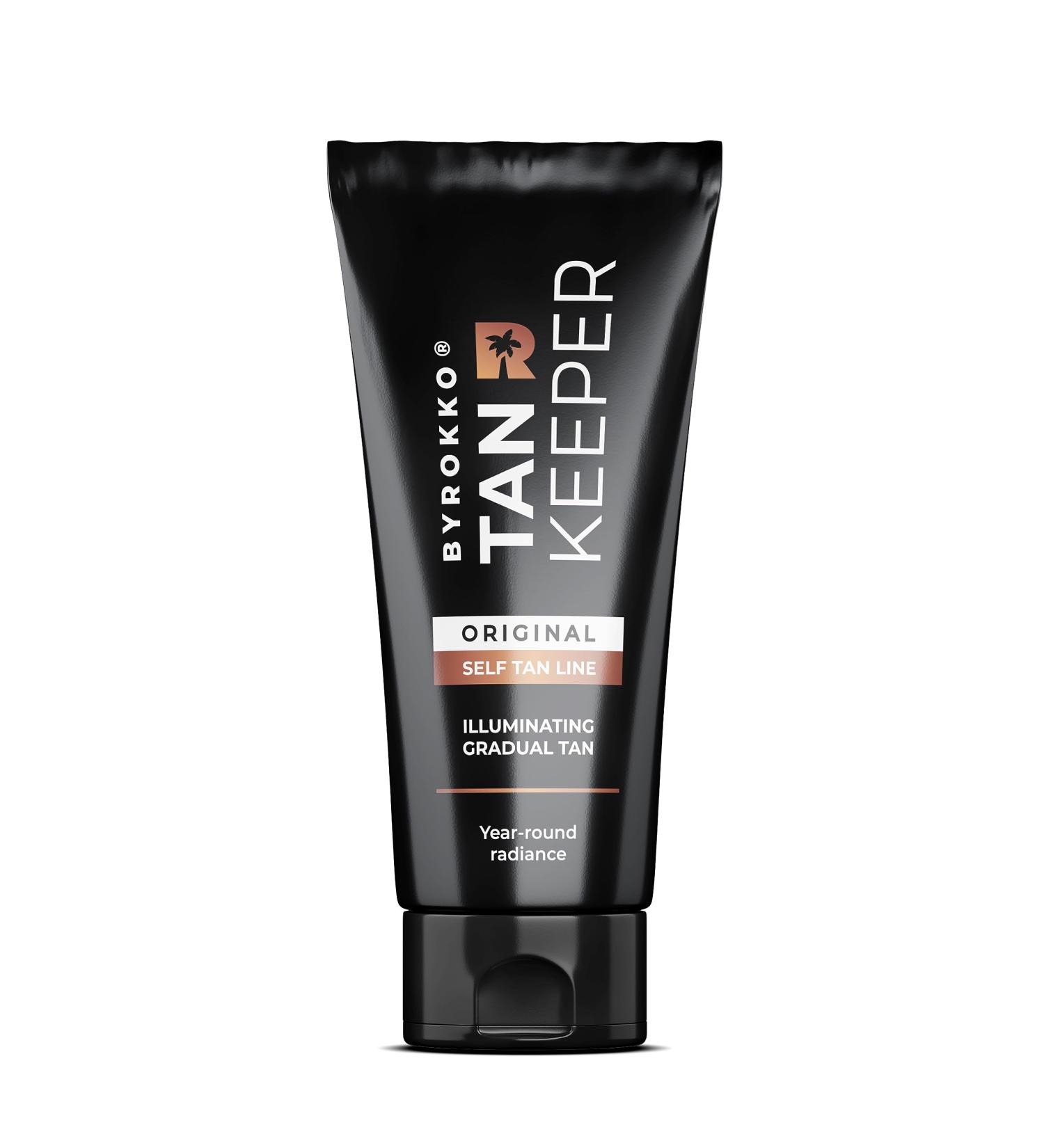BYROKKO Tan Keeper (200 ml) Gradual Tanning Moisturiser Self Tan Body Cream with Premium Ingredients Vegan & Cruelty-free - Buy Online on SooperMarket.com