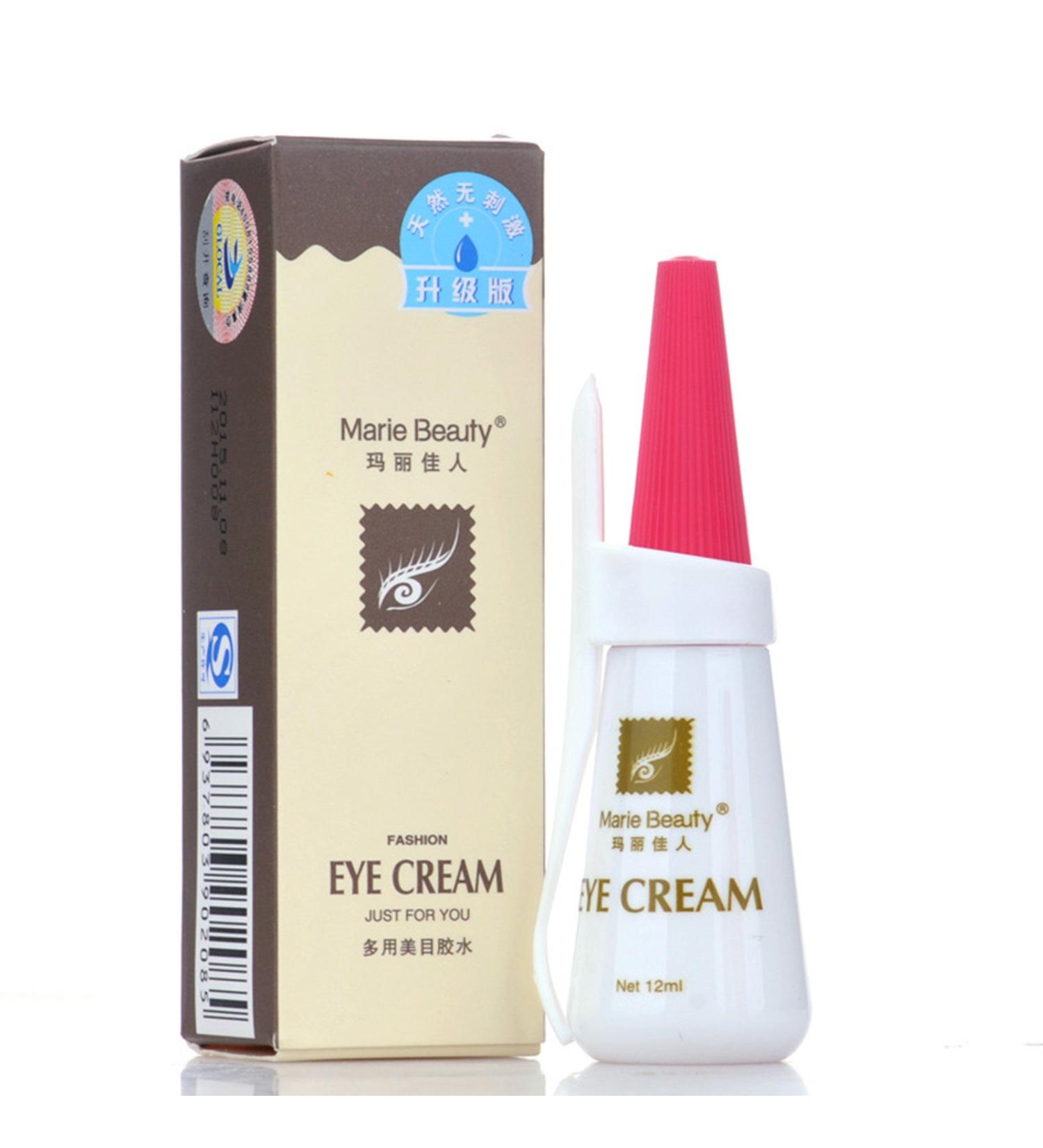 CareforYou New Professional EYE Waterproof False Eyelashes Adhesive Marie Beauty Premium Edition Eyelashes Glue - Clear White 12ml (White) - Buy Online on SooperMarket.com