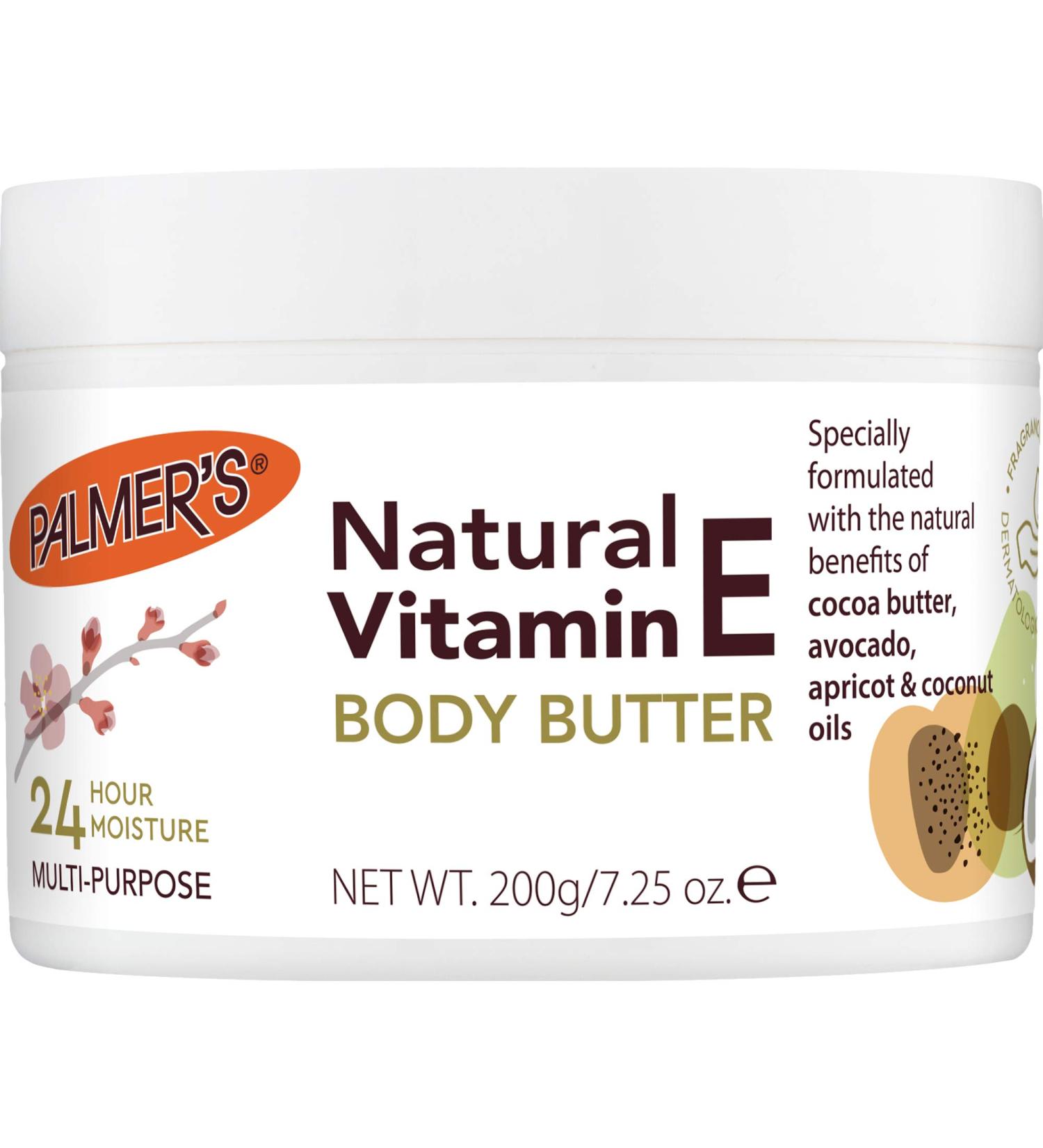 Palmer's Natural Vitamin E Body Butter 7.25 oz - Nourishing Moisturizer for Soft Skin - Buy Online on SooperMarket.com