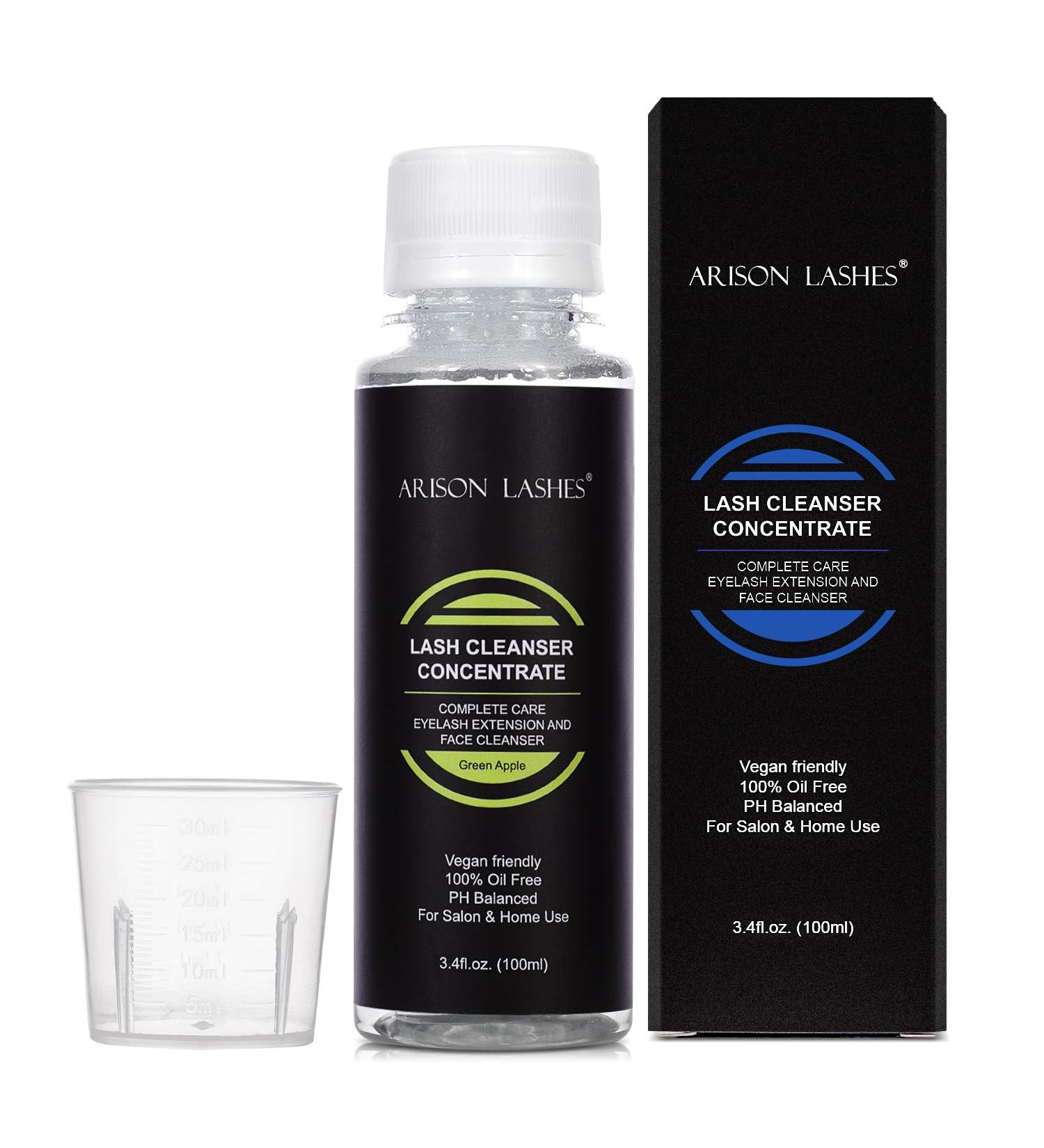 Eyelashes Cleaner Concentrate 100ml - Foam Shampoo for Extensions & Natural Lashes | Paraben & Sulfate Free | Makeup Remover for Salon & Home Use (Apple) - Buy Online on SooperMarket.com