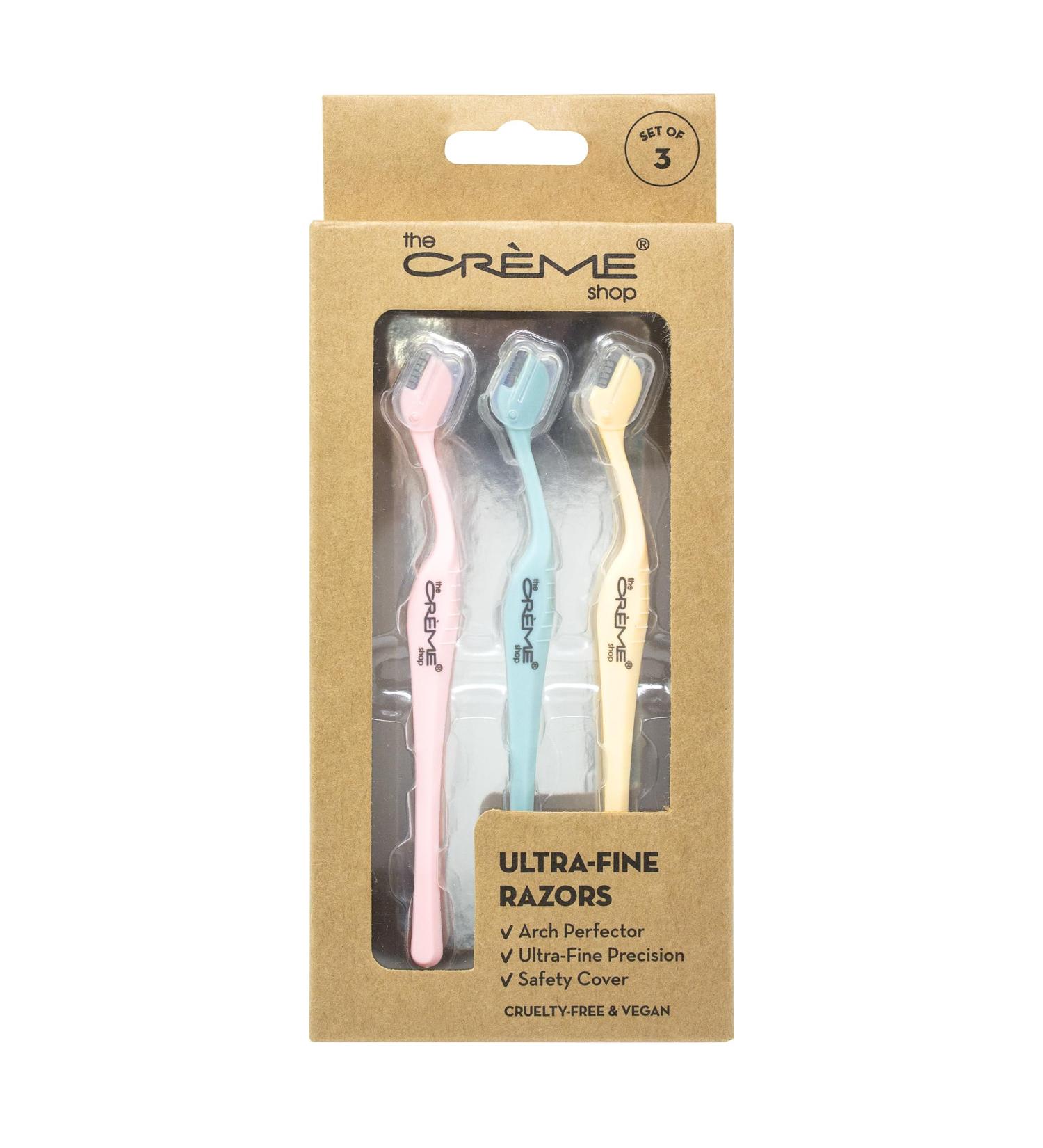 The Cr me Shop Ultra Fine Razors Dermaplaning Tool for Face | Face Razors for Women | Stocking Stuffers for Women (Pack of 3)