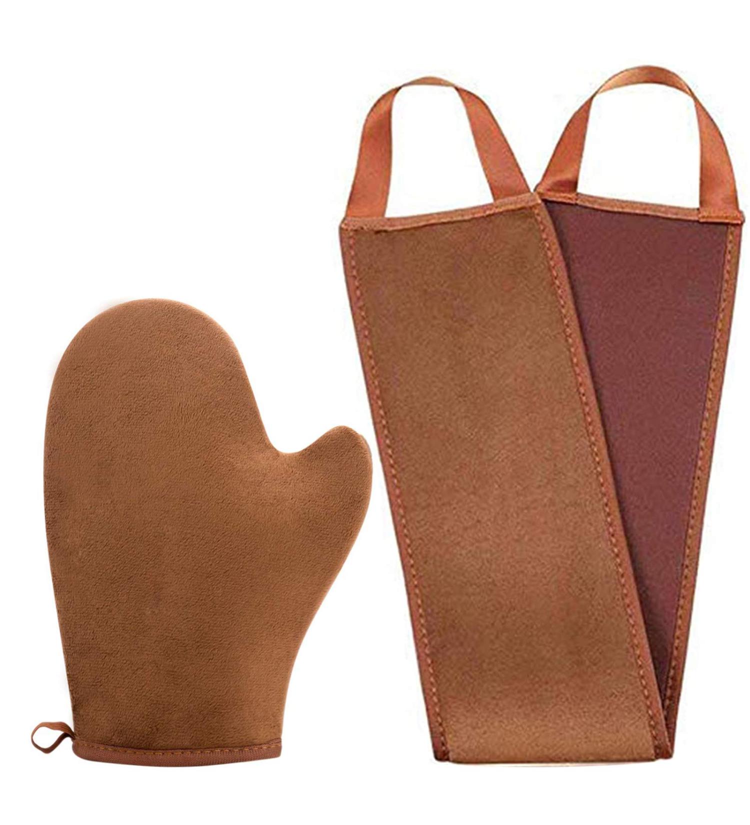 STEUGO 2-in-1 Self Tanning Mitt & Back Applicator Kit - Ultra Soft, Streak-Free Tan - Buy Online on SooperMarket.com